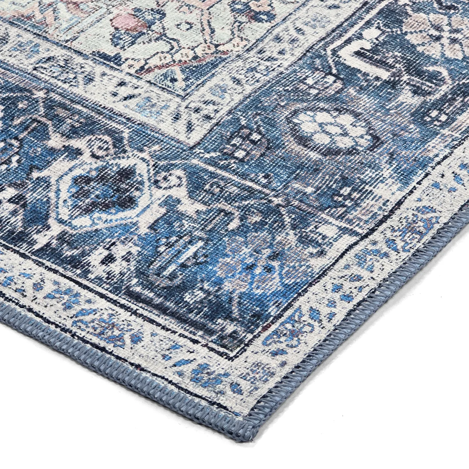 Flachgewebter Teppich - Birjand (blau)