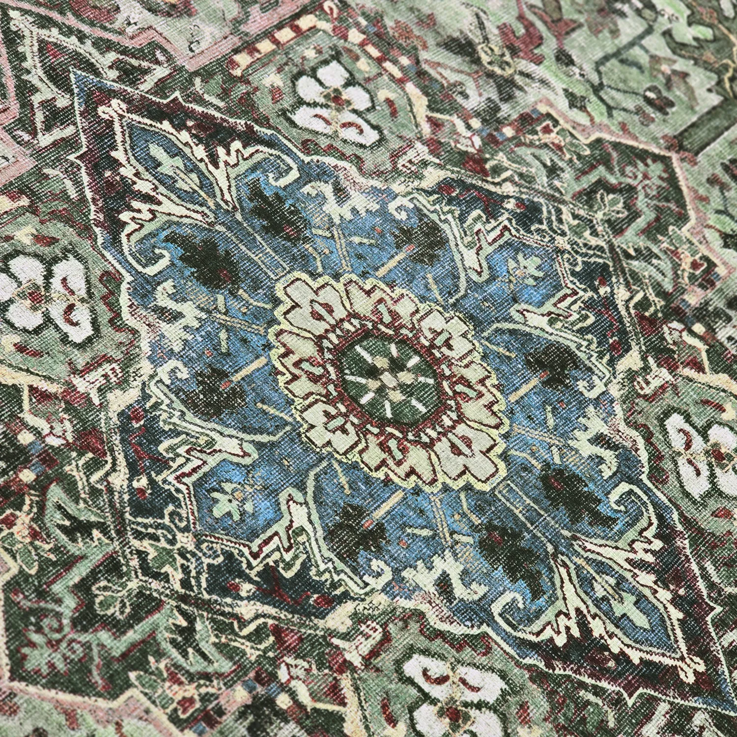 Flachgewebter Teppich - Birjand (grün)