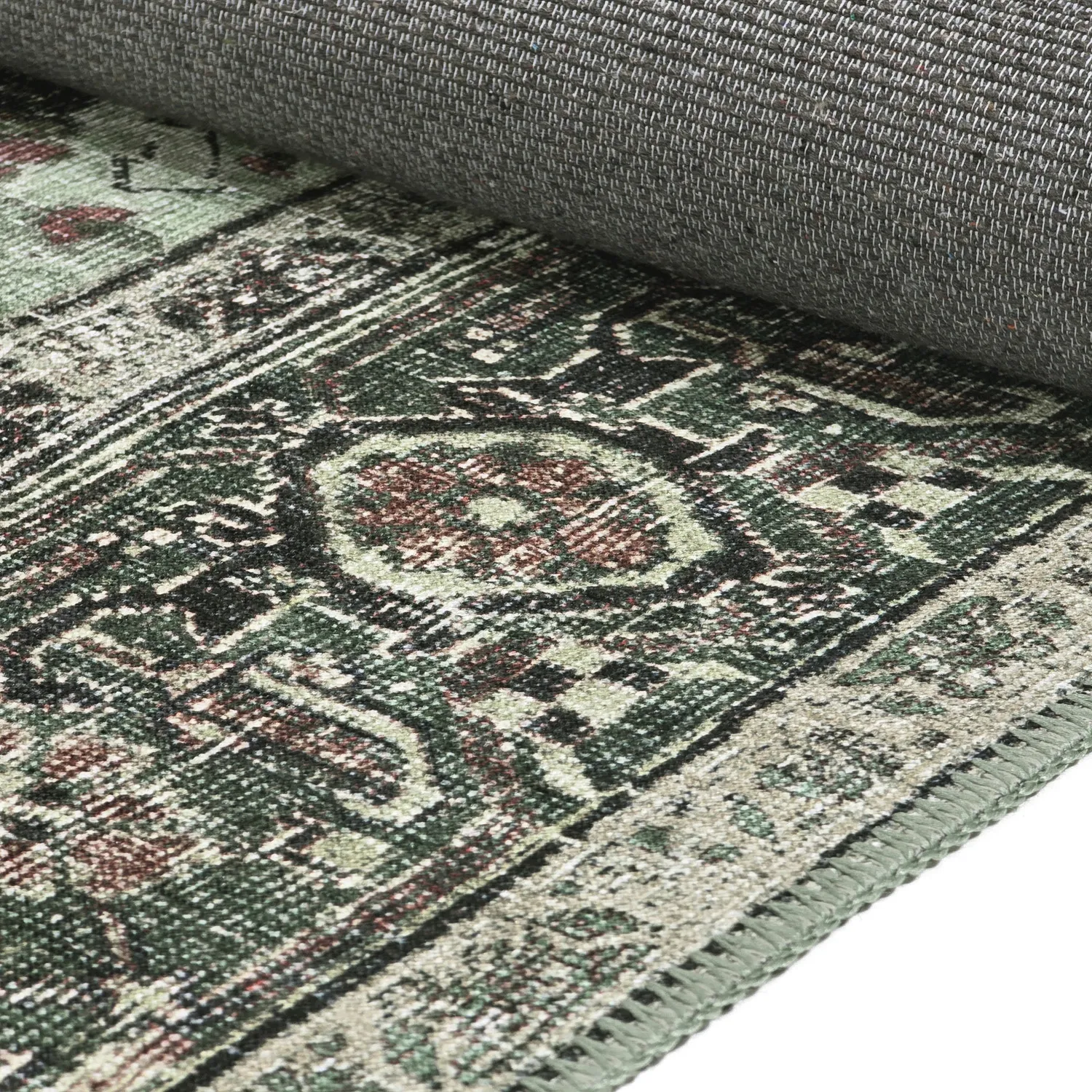 Flachgewebter Teppich - Birjand (grün)