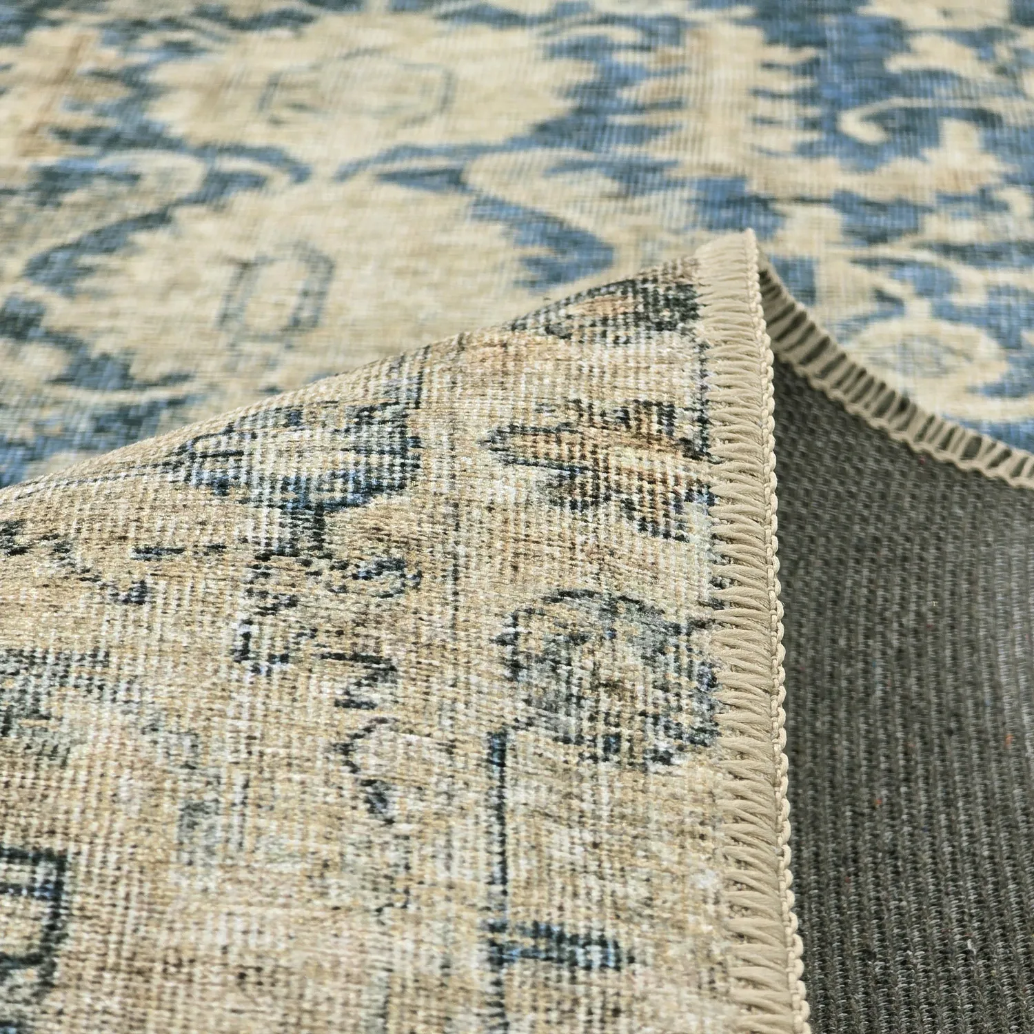 Flachgewebter Teppich - Delvar (blau)