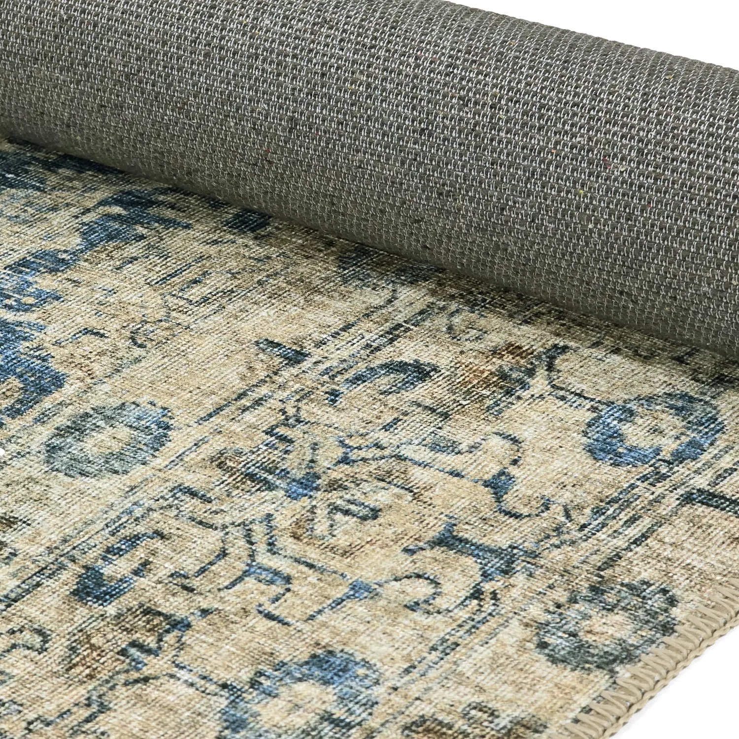 Flachgewebter Teppich - Delvar (blau)