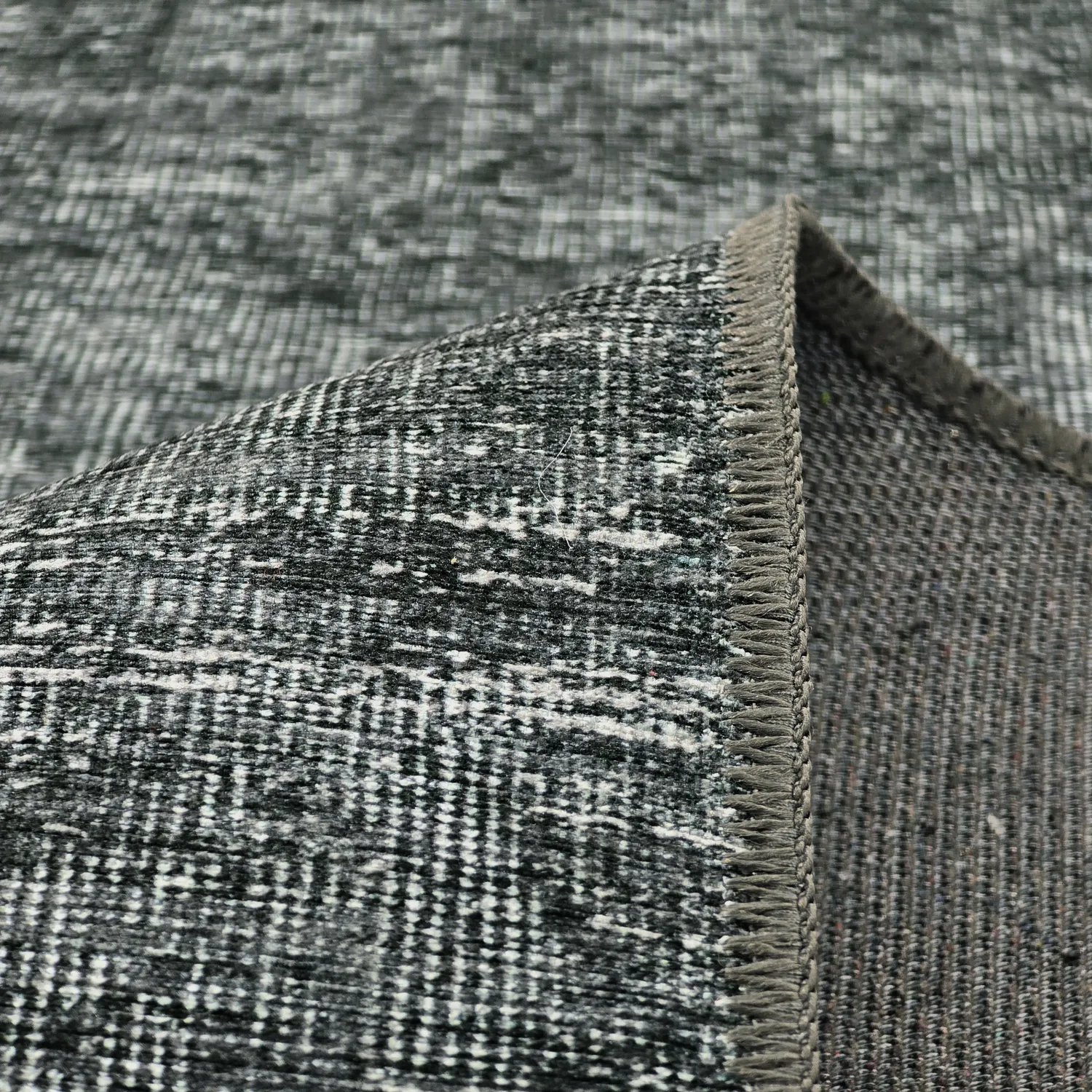 Flachgewebter Teppich - Elarion (schwarz)