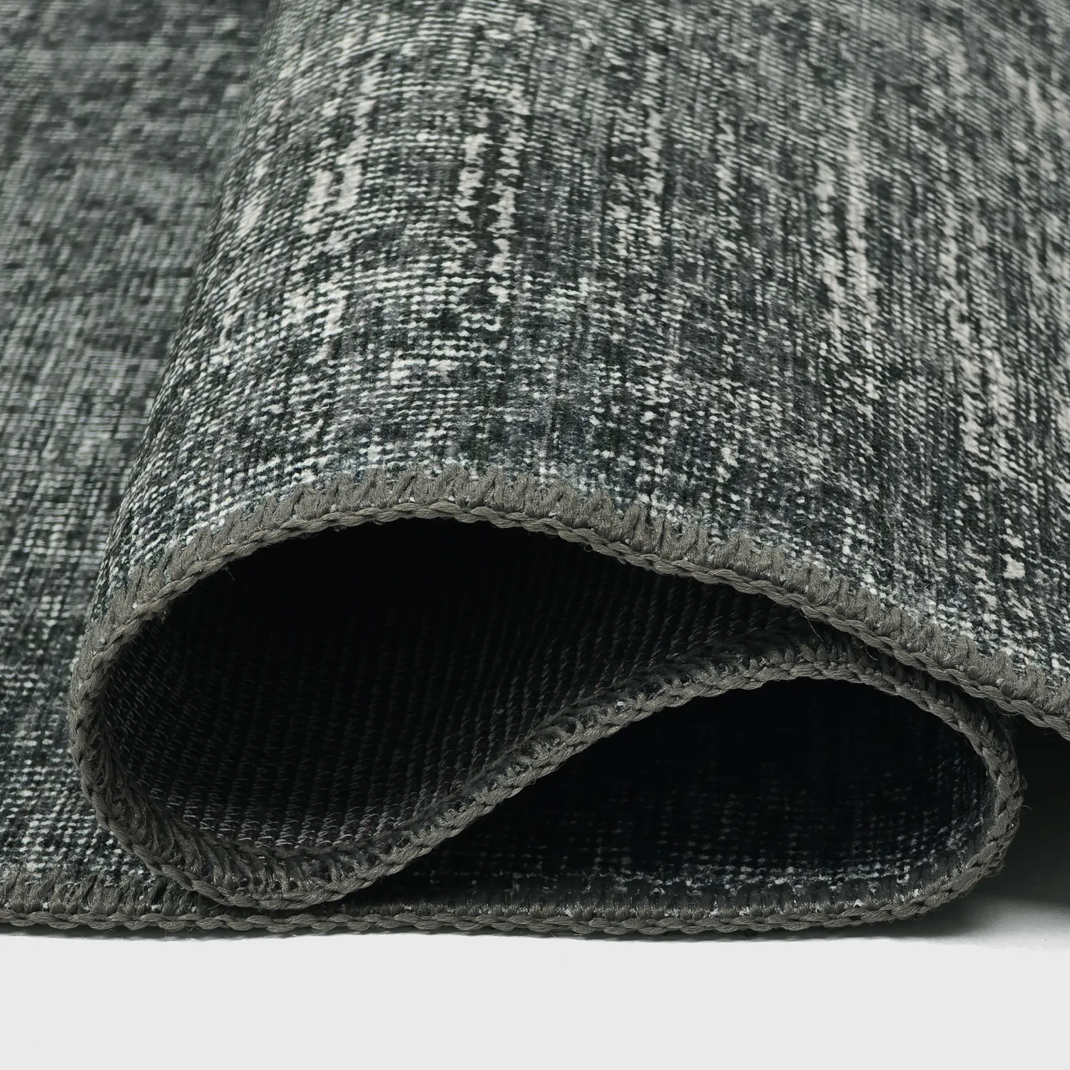 Flachgewebter Teppich - Elarion (schwarz)