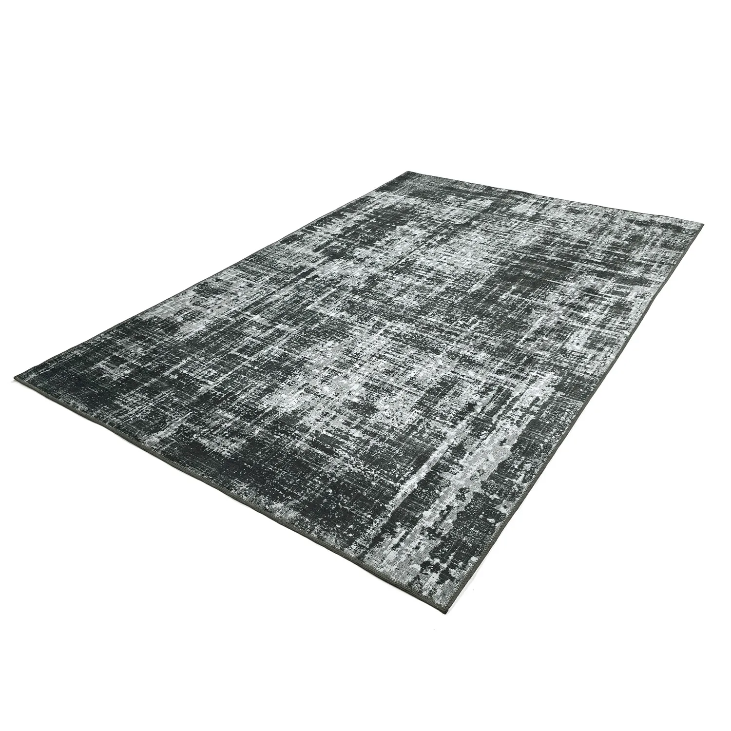 Flachgewebter Teppich - Elira (schwarz)