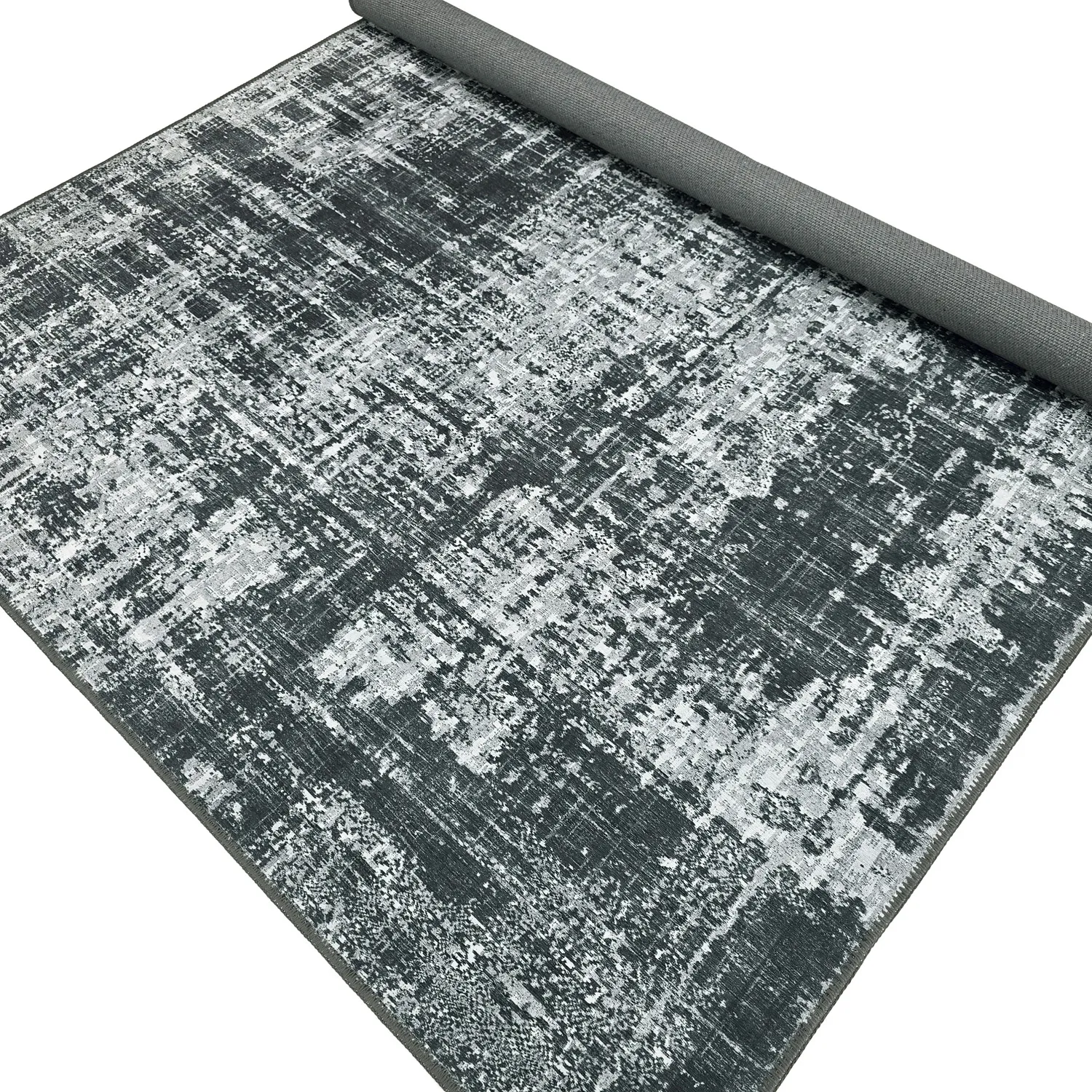 Flachgewebter Teppich - Elira (schwarz)