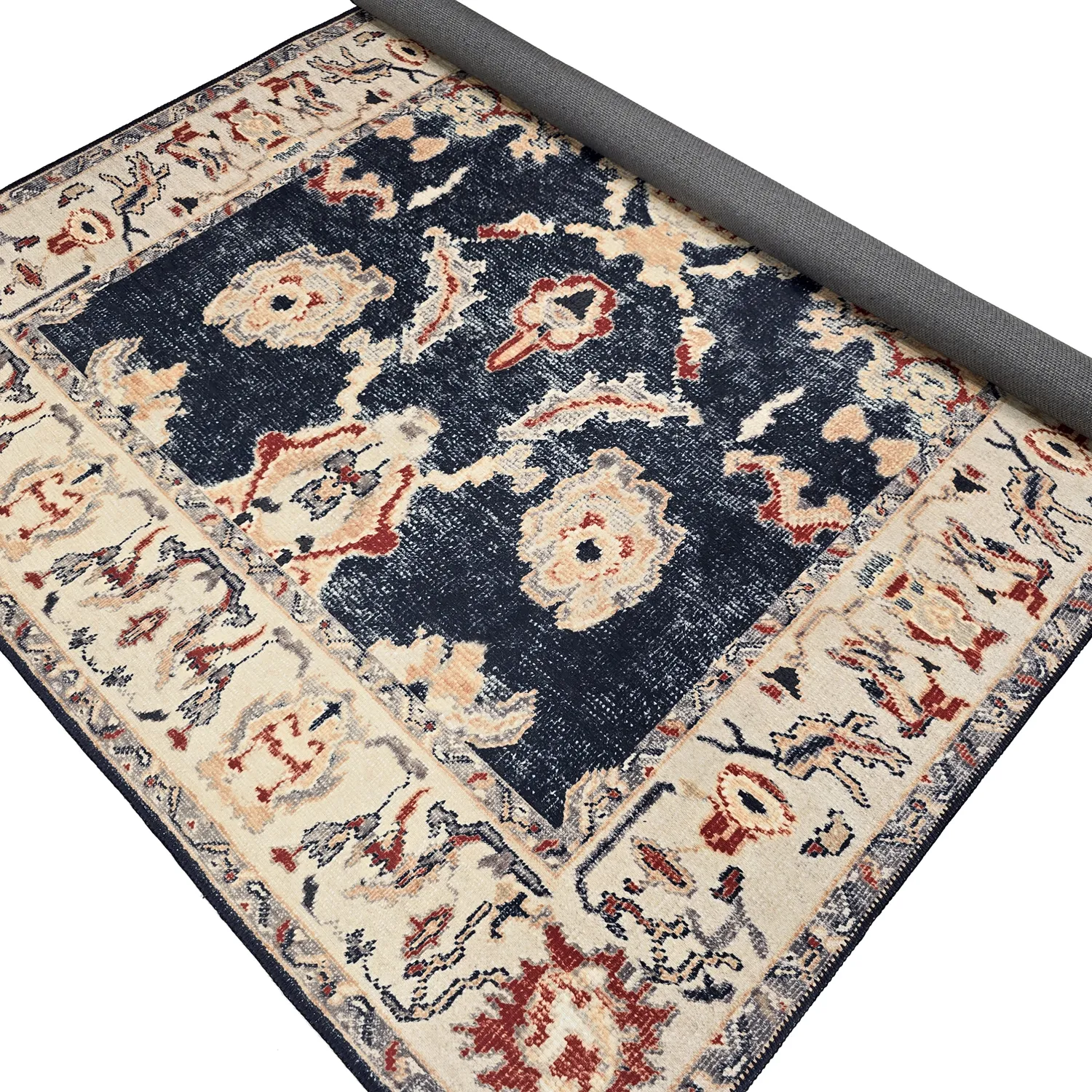 Flachgewebter Teppich - Fadarin (blau)