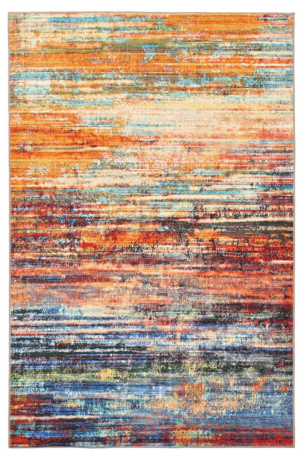 Flachgewebter Teppich - Kazea (orange/multi)