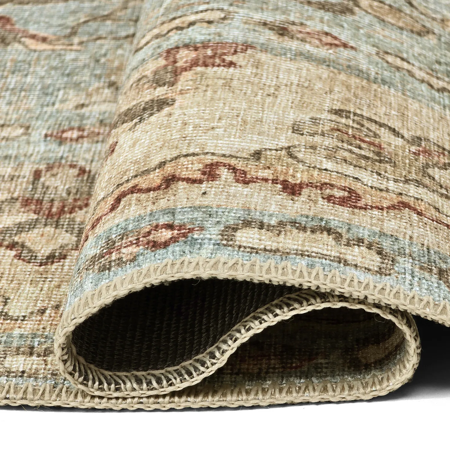 Flachgewebter Teppich - Layla (hellblau)