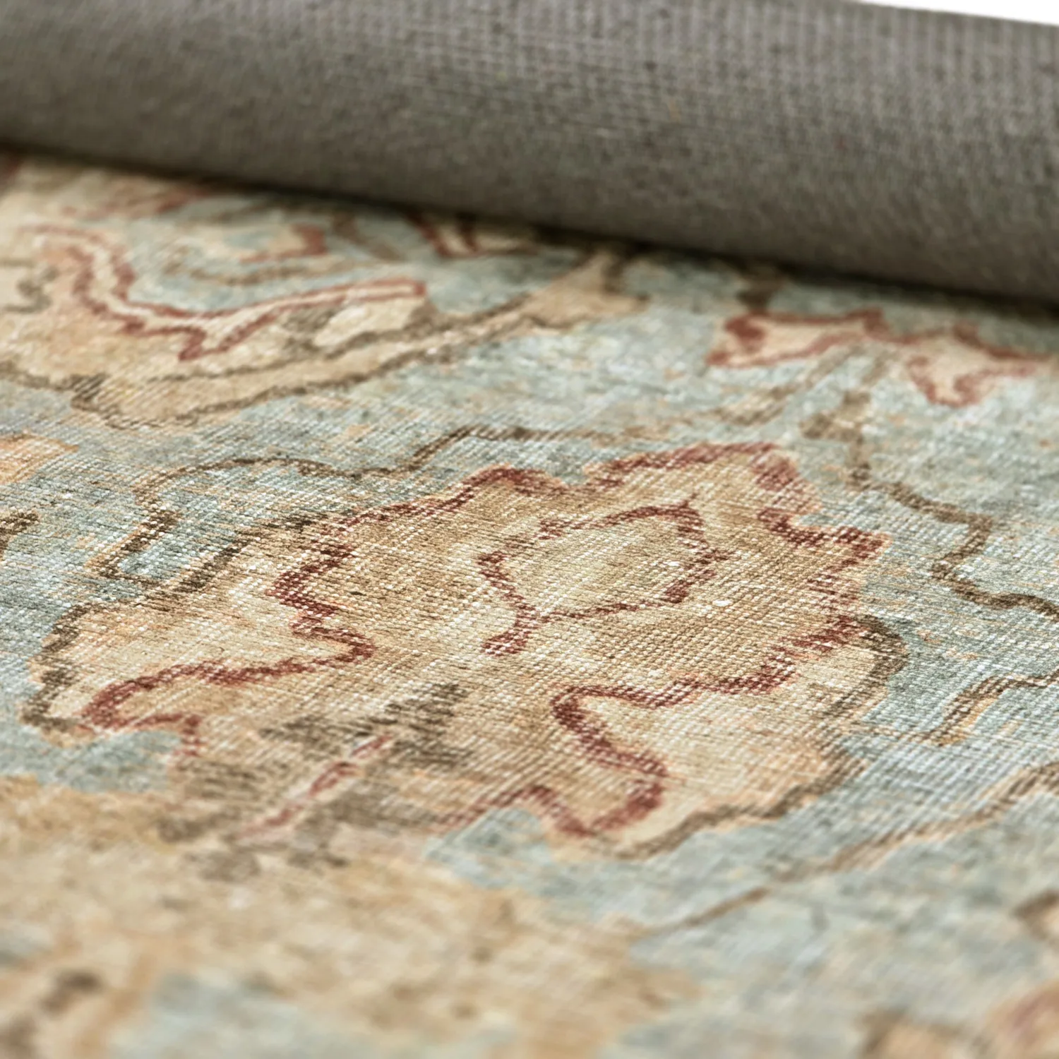 Flachgewebter Teppich - Layla (hellblau)