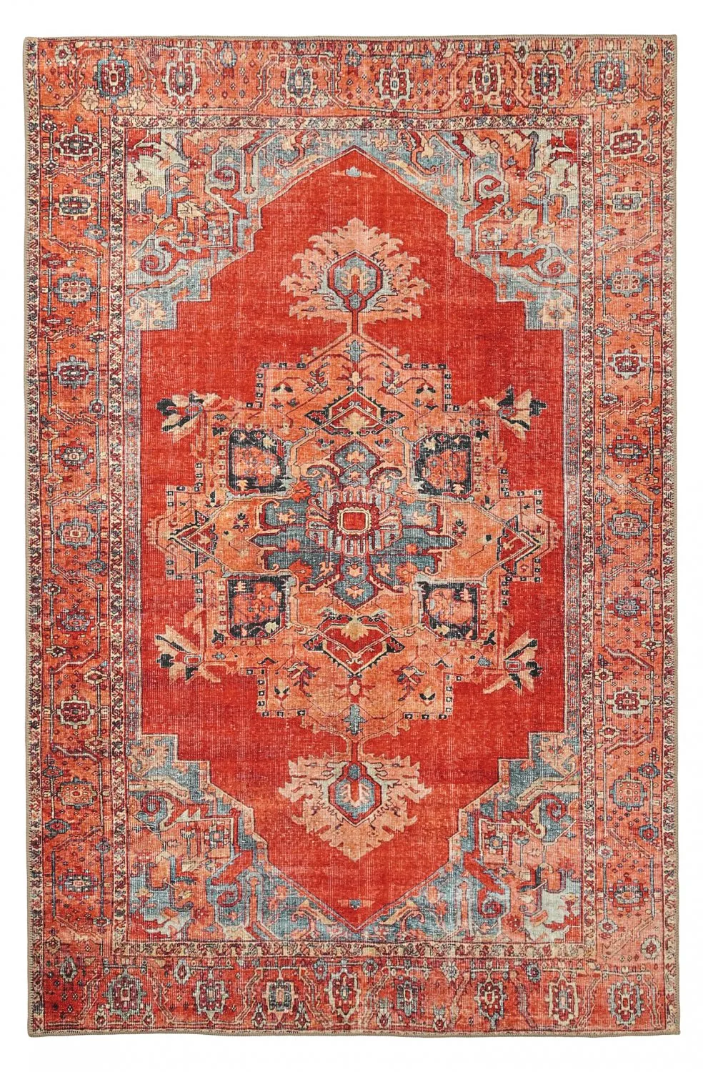 Flachgewebter Teppich - Madevan (rot)