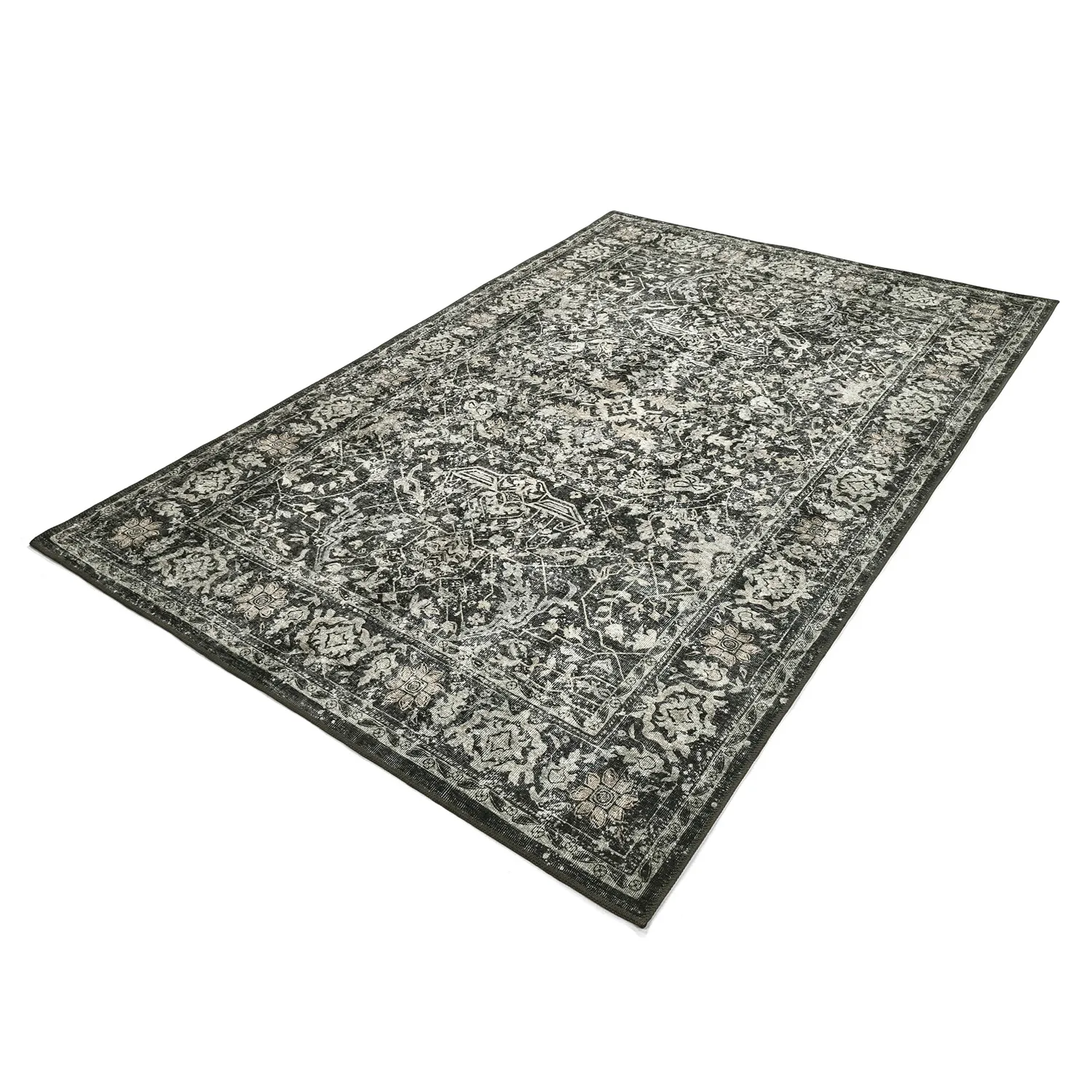 Flachgewebter Teppich - Meralis (schwarz)