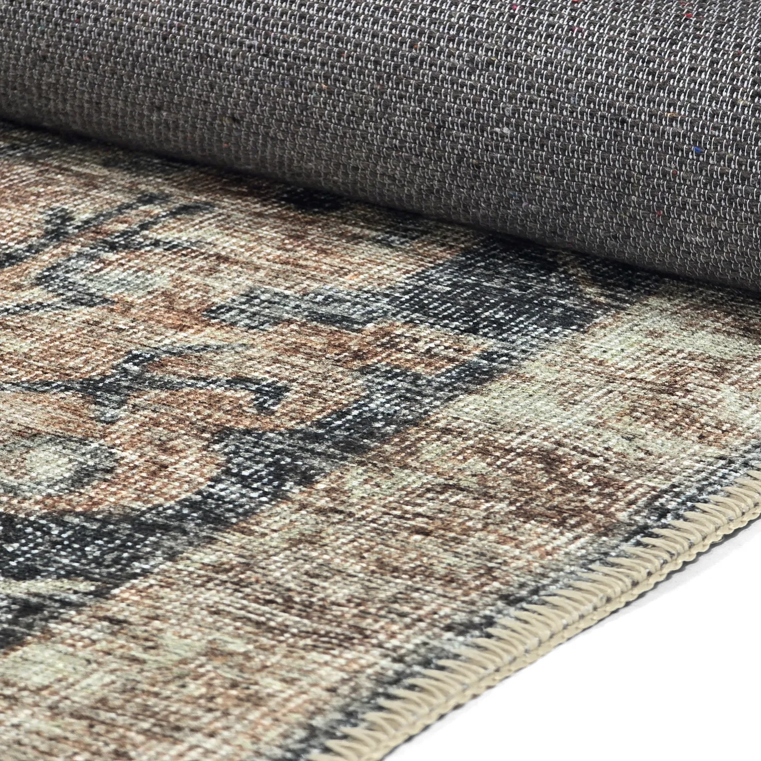 Flachgewebter Teppich - Noura (dunkelblau)