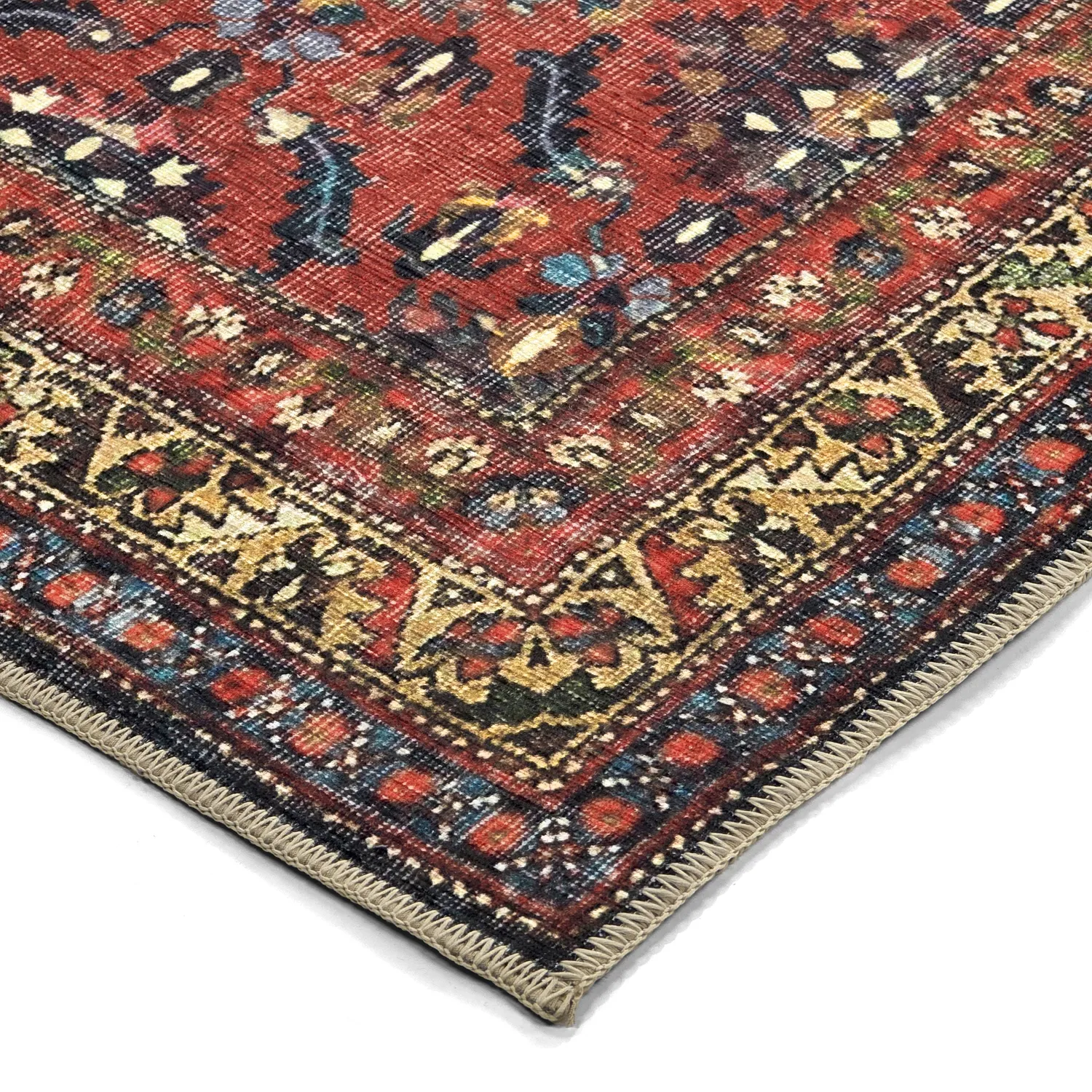 Flachgewebter Teppich - Omarien (rot)