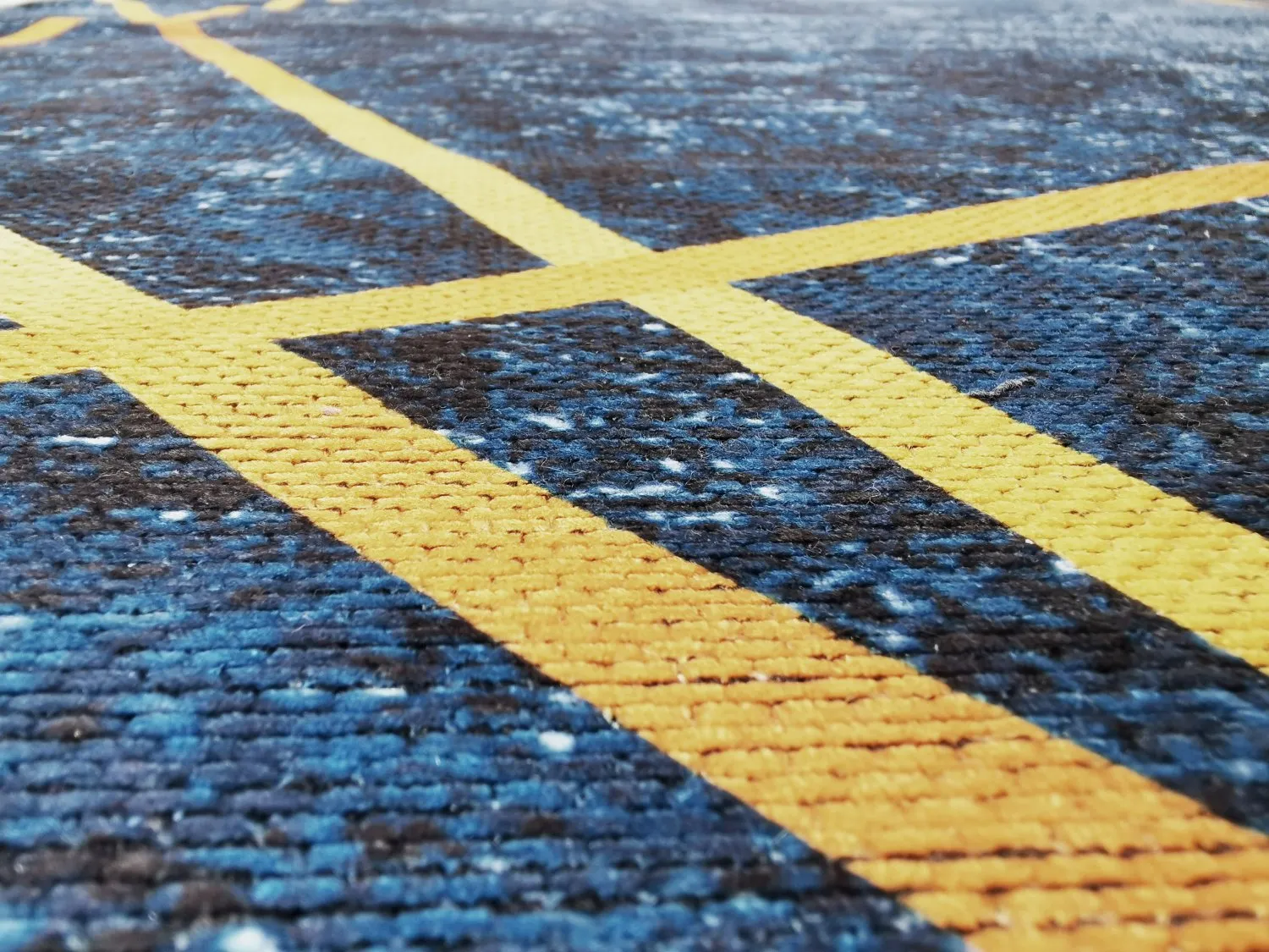 Wilton-Teppich - Zaros (blau/gold)