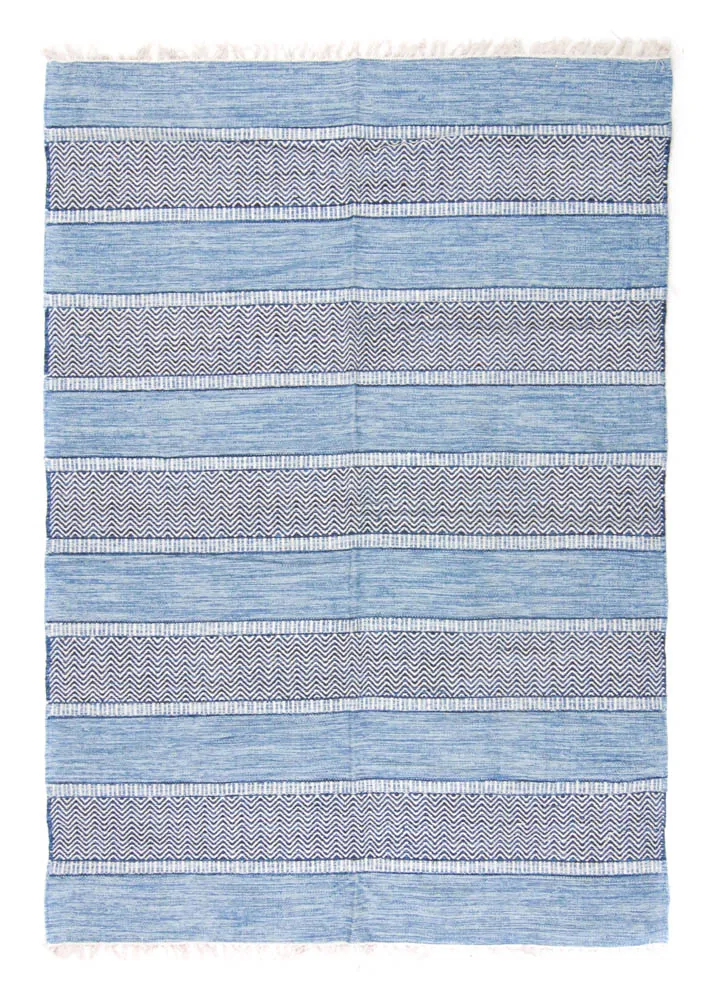 Flickenteppich von Strehög of Sweden - Havtorn (blau)