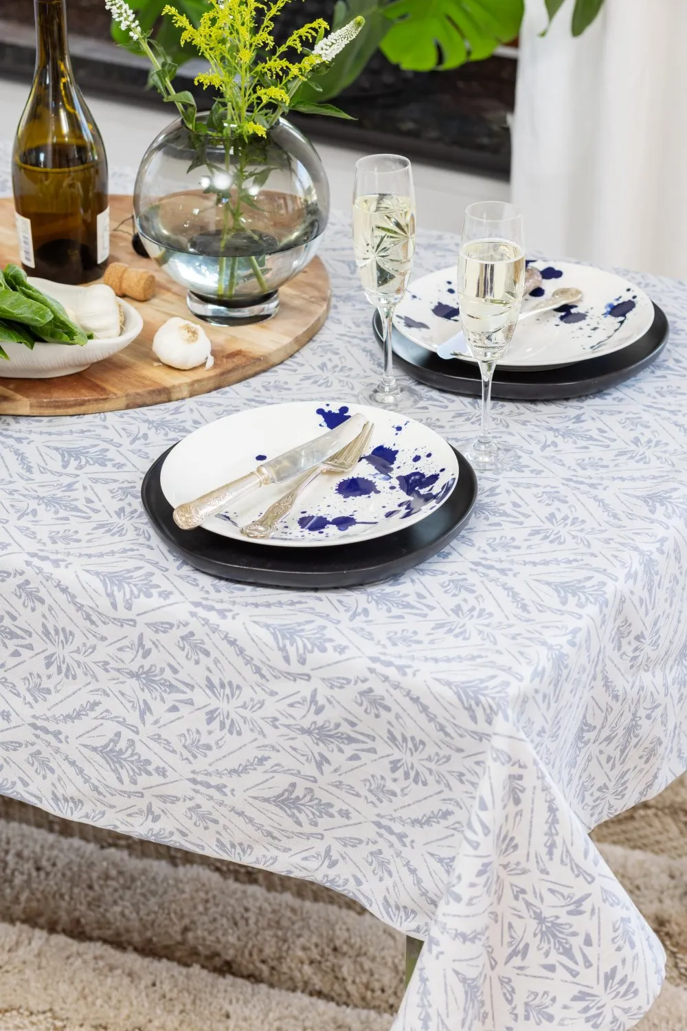 Baumwolltischdecke Helmi (blau)