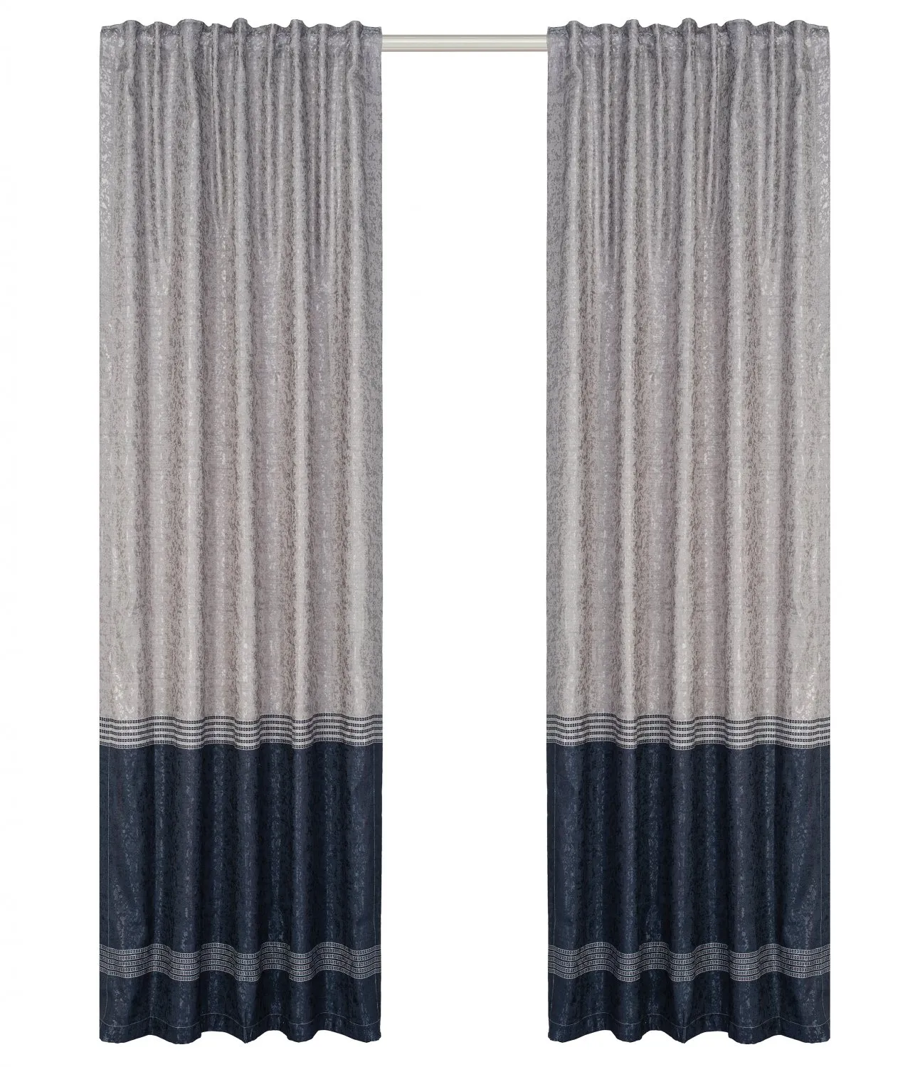 Vorhang - Ayla (blau/schwarz)