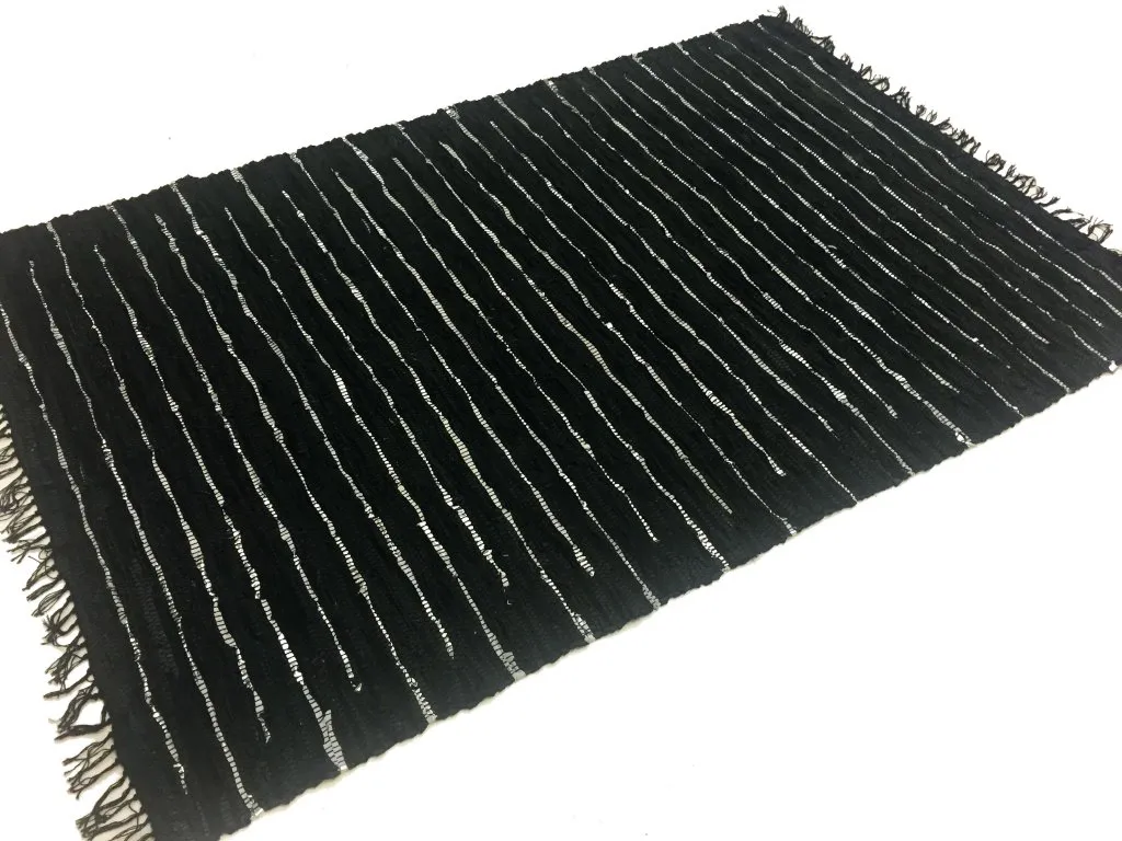 Flickenteppich - Nordal Design (schwarz, 100 % Leder)