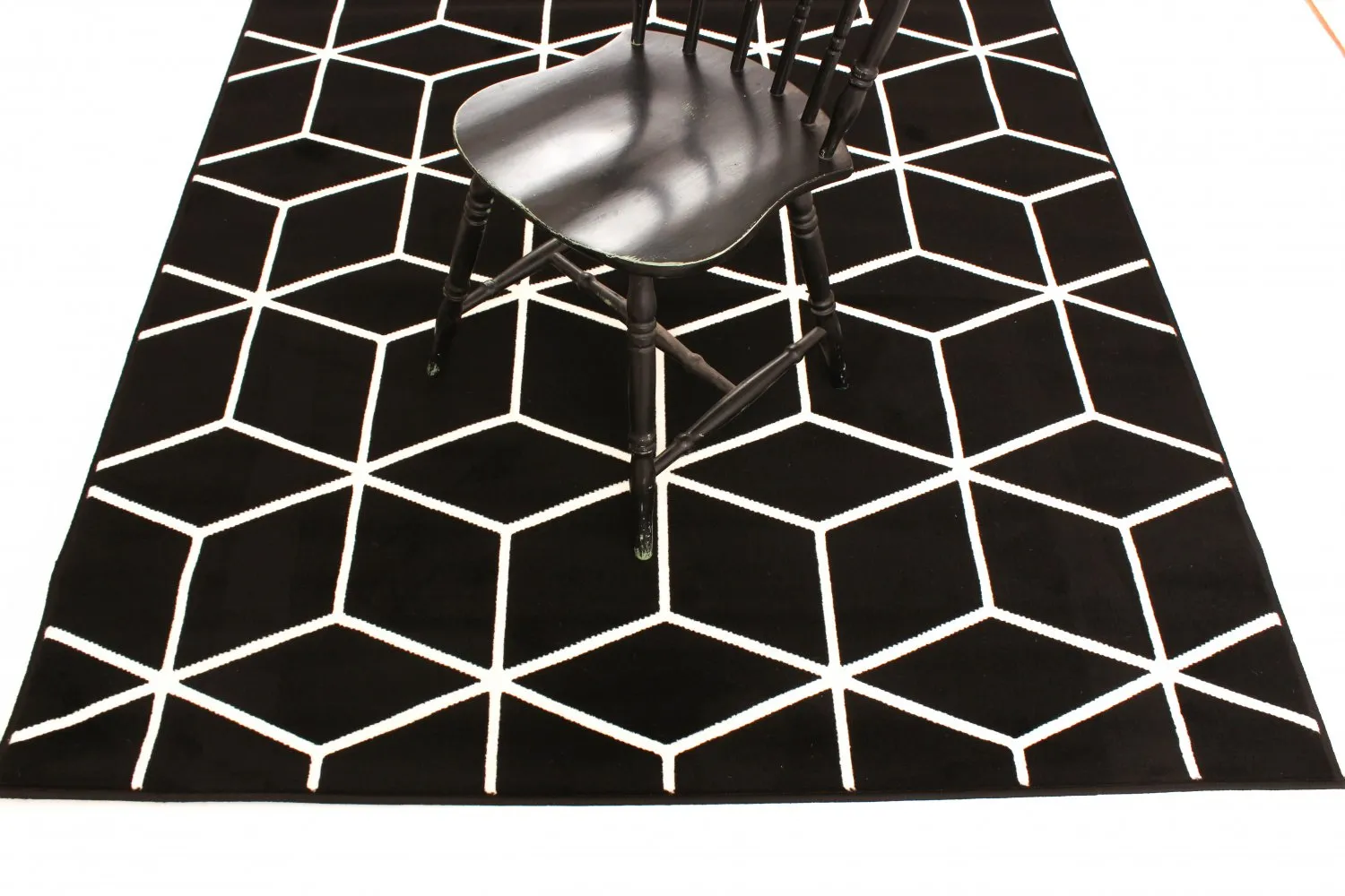 Wilton-Teppich - Florence Square (schwarz)