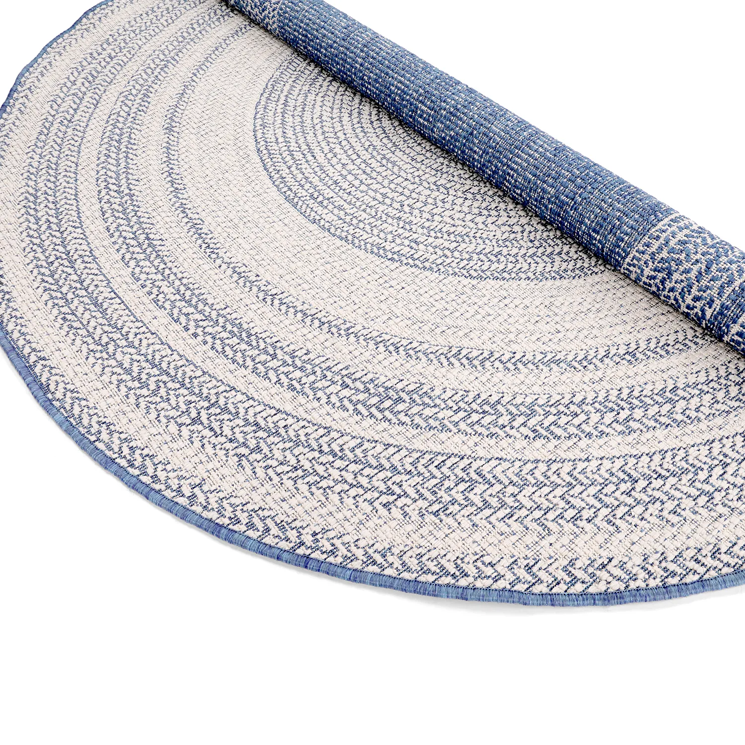 Rund Teppich - Indoor/Outdoor Angus (blau)
