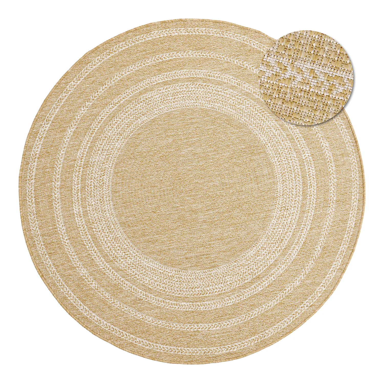 Rund Teppich - Indoor/Outdoor Angus (natur)