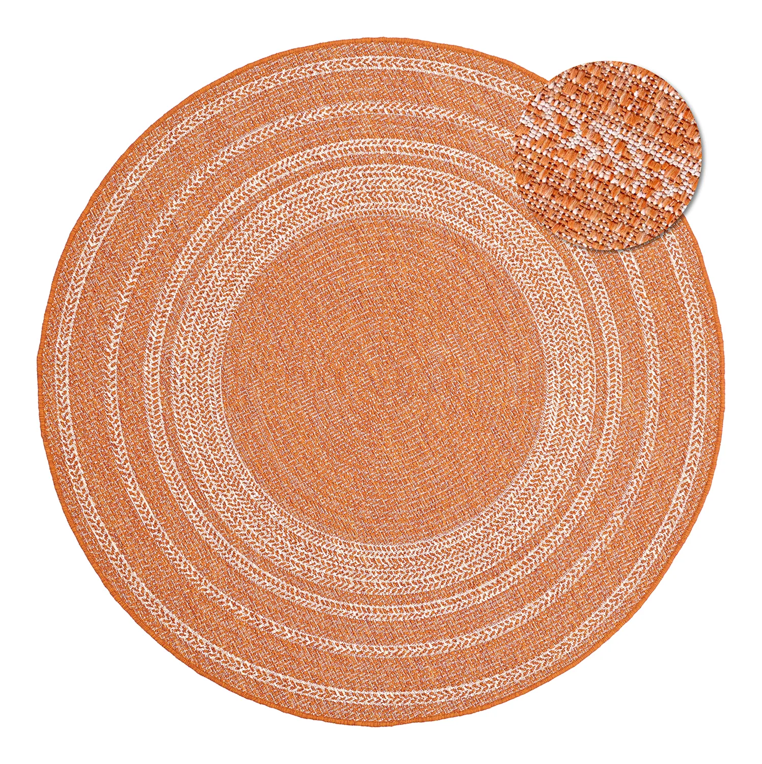 Rund Teppich - Indoor/Outdoor Angus (rot)