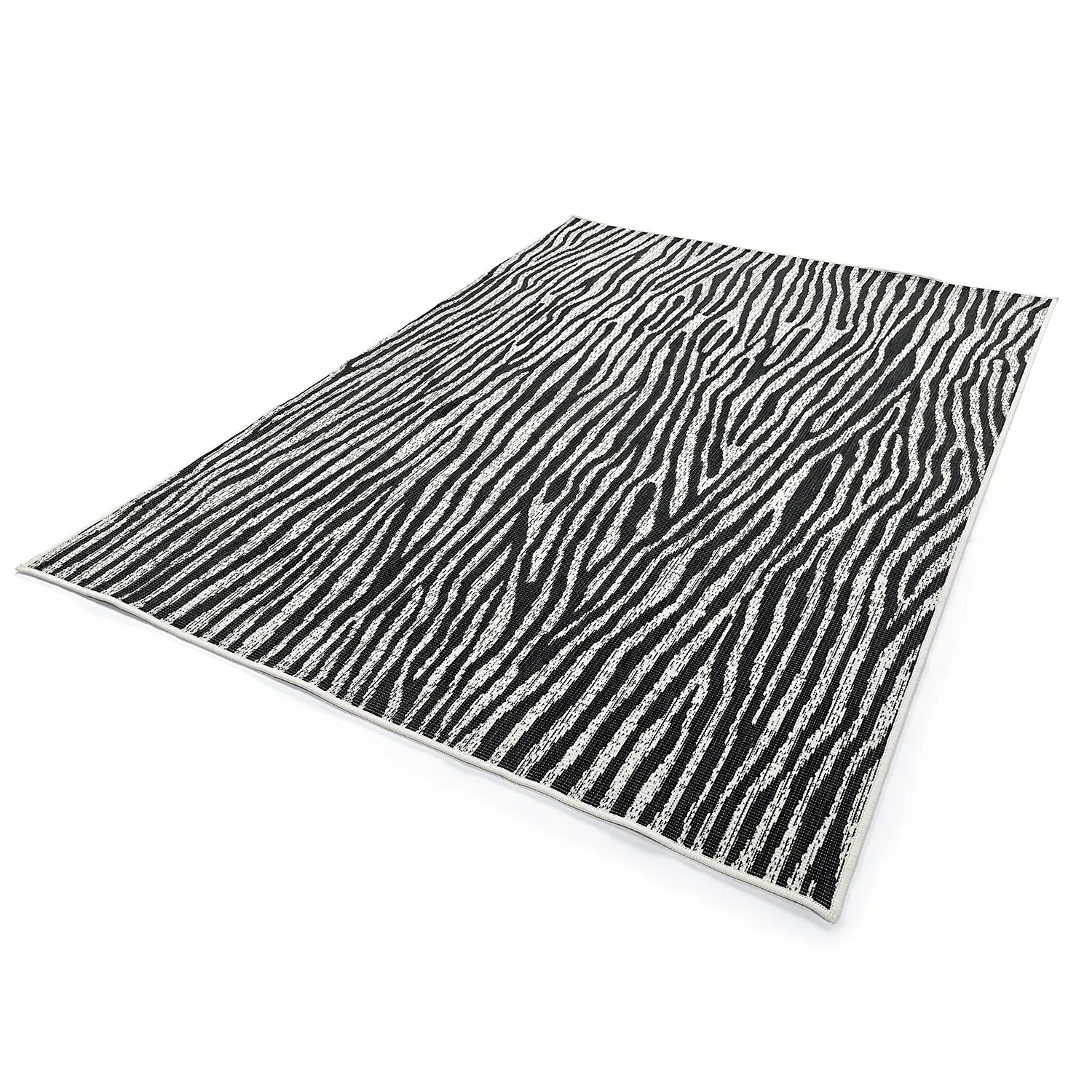Teppich für innen und außen - utomhusmatta - Vaura (schwarz/weiß)