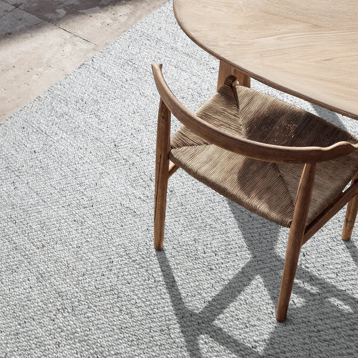Teppich für innen und außen - Arco Wool Look (grau/beige)
