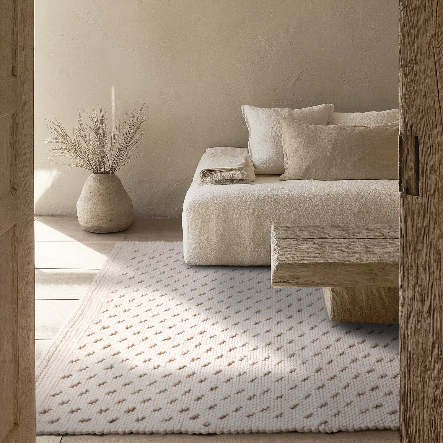 Teppich für innen und außen - Todi Wool Look (creme)