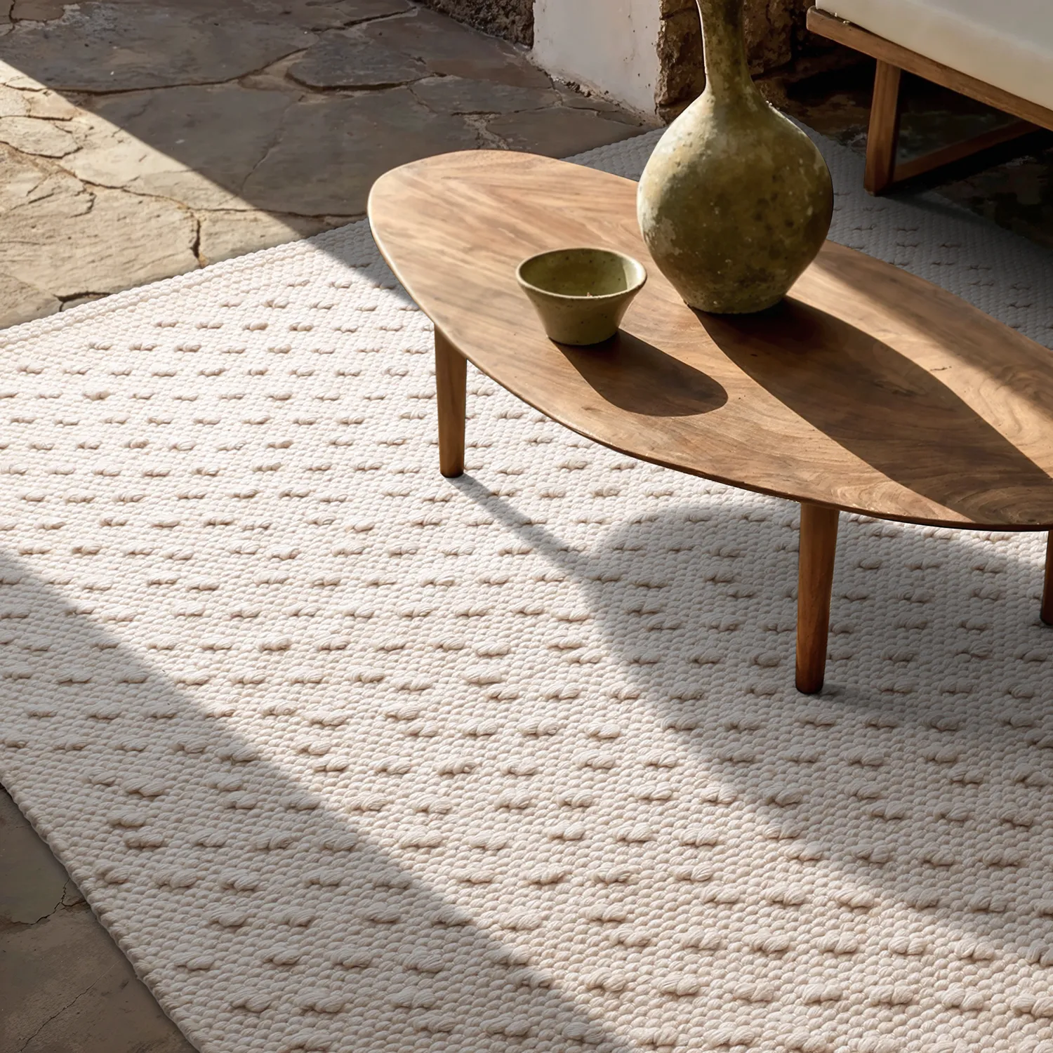 Teppich für innen und außen - Todi Wool Look (creme)