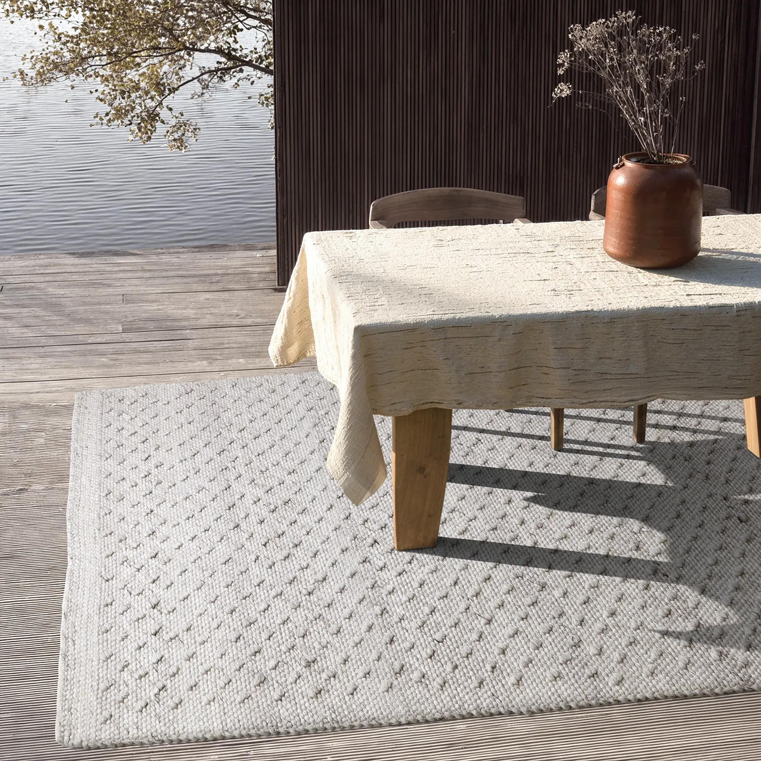 Teppich für innen und außen - Todi Wool Look (grau/beige)