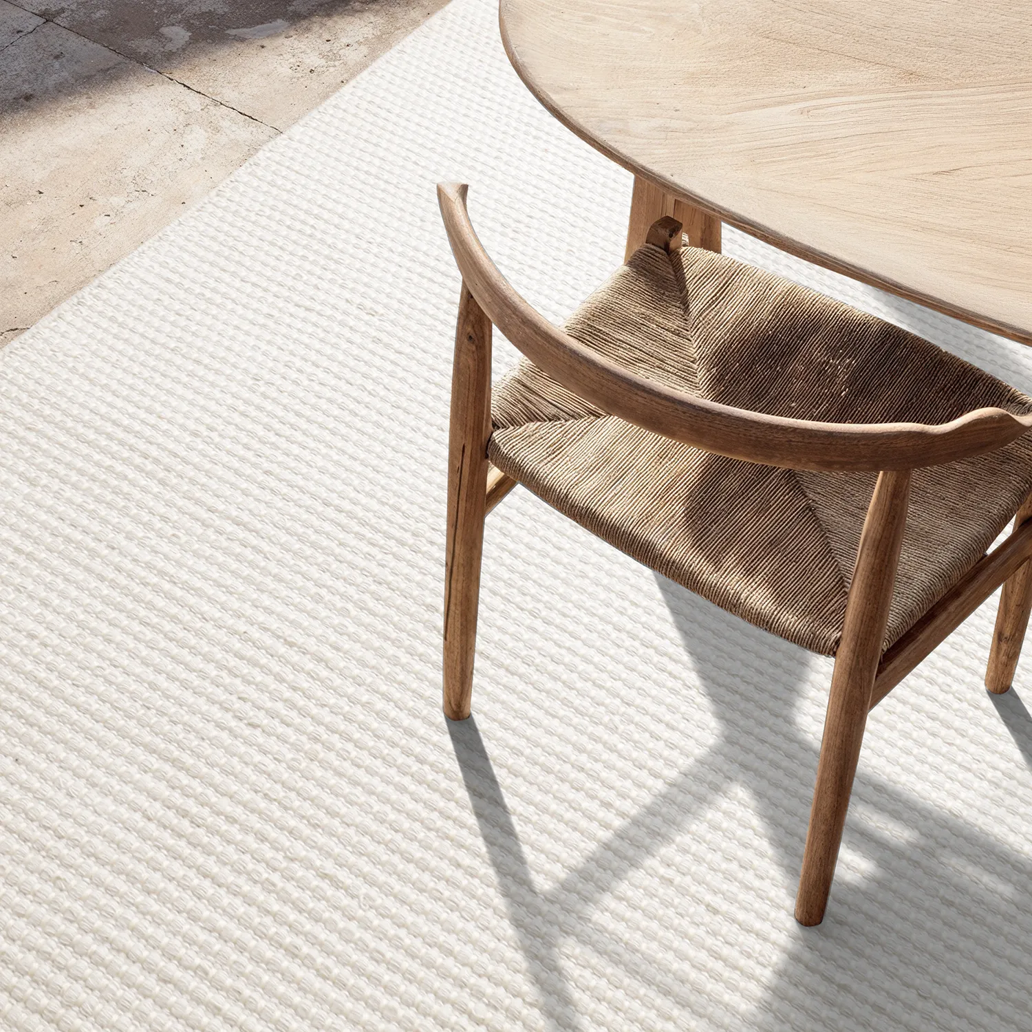 Teppich für innen und außen - Coastal Wool Look (creme)