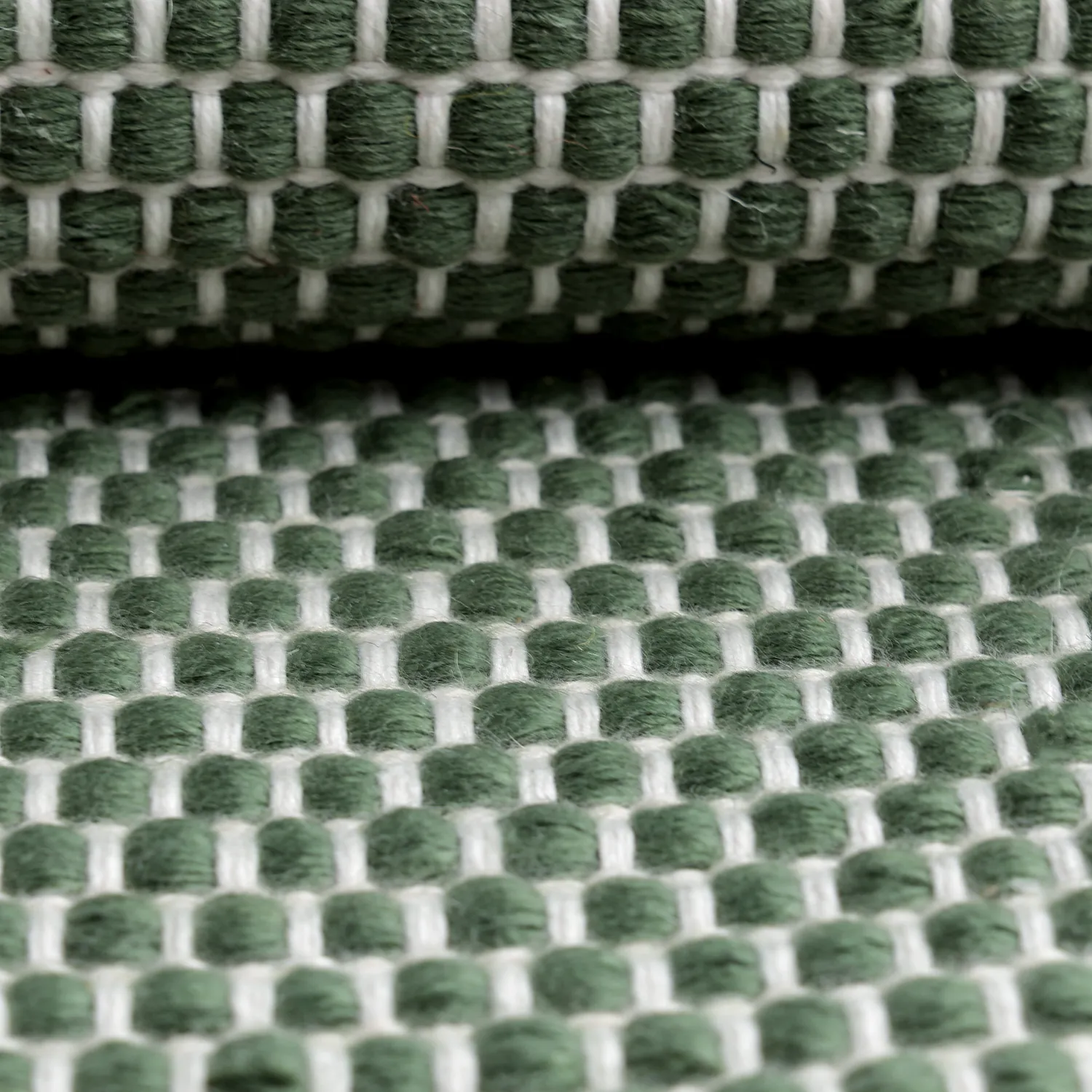 Teppich für innen und außen - Coastal Wool Look (grün/weiß)