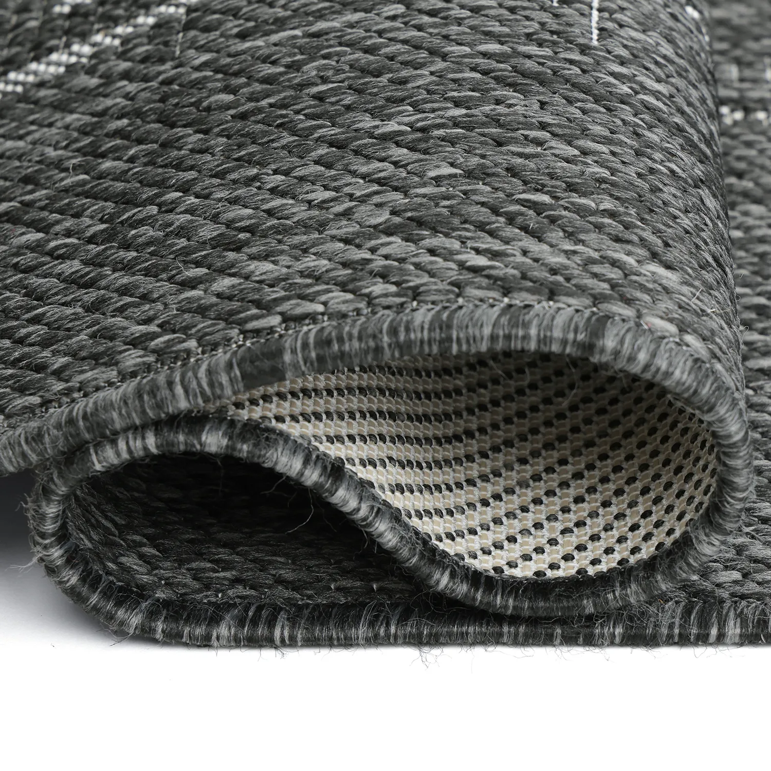 Teppich für innen und außen - Ragusa (schwarz/creme)