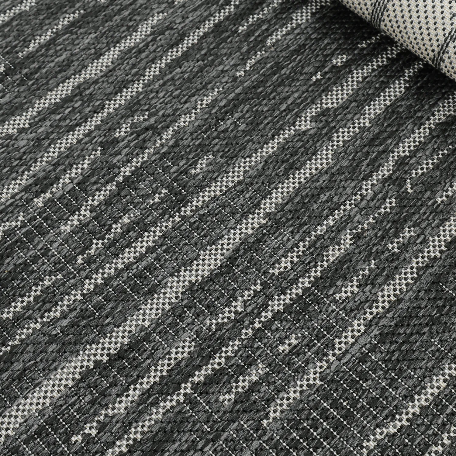 Teppich für innen und außen - Ragusa (schwarz/creme)