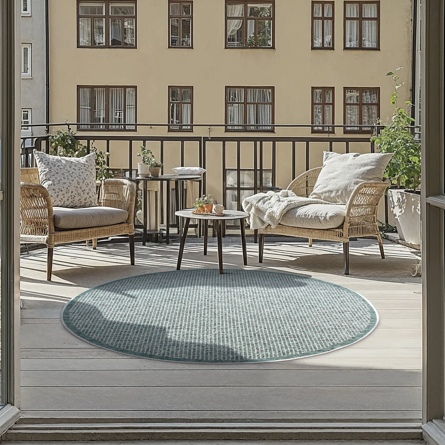 Rund Teppich - Tromsø (grün)