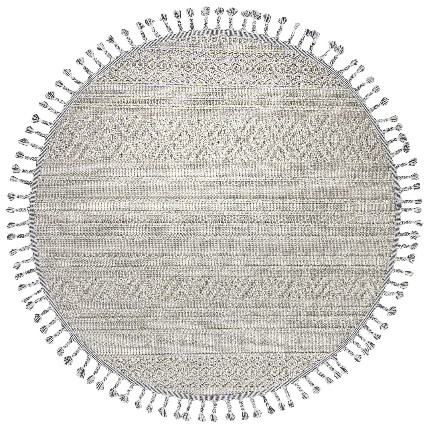 Runde Teppiche - Indoor/Outdoor Athena (grau)