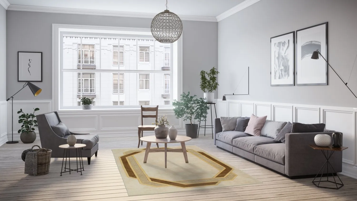 Wilton-Teppich - Olympia (beige/braun)