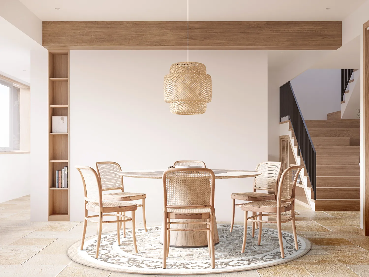 Runde Teppiche - Ember (beige/grau)