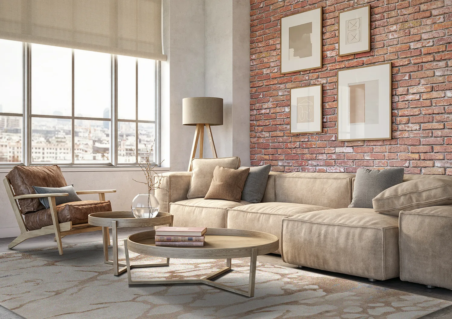 Wilton-Teppich - Chiara (beige/multi)