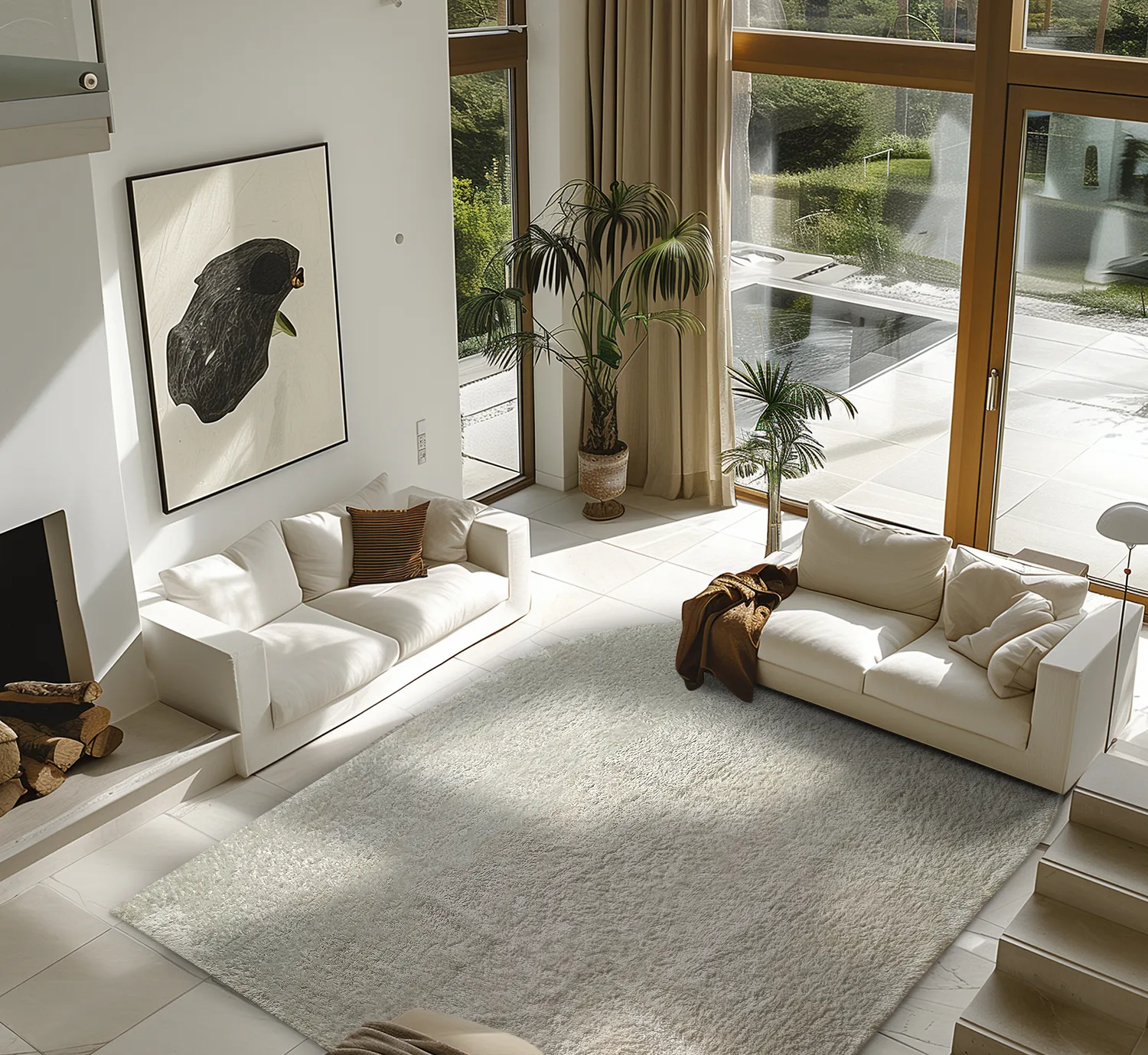 Hochflorteppiche - Sion Natural Cotton Shaggy (offwhite)