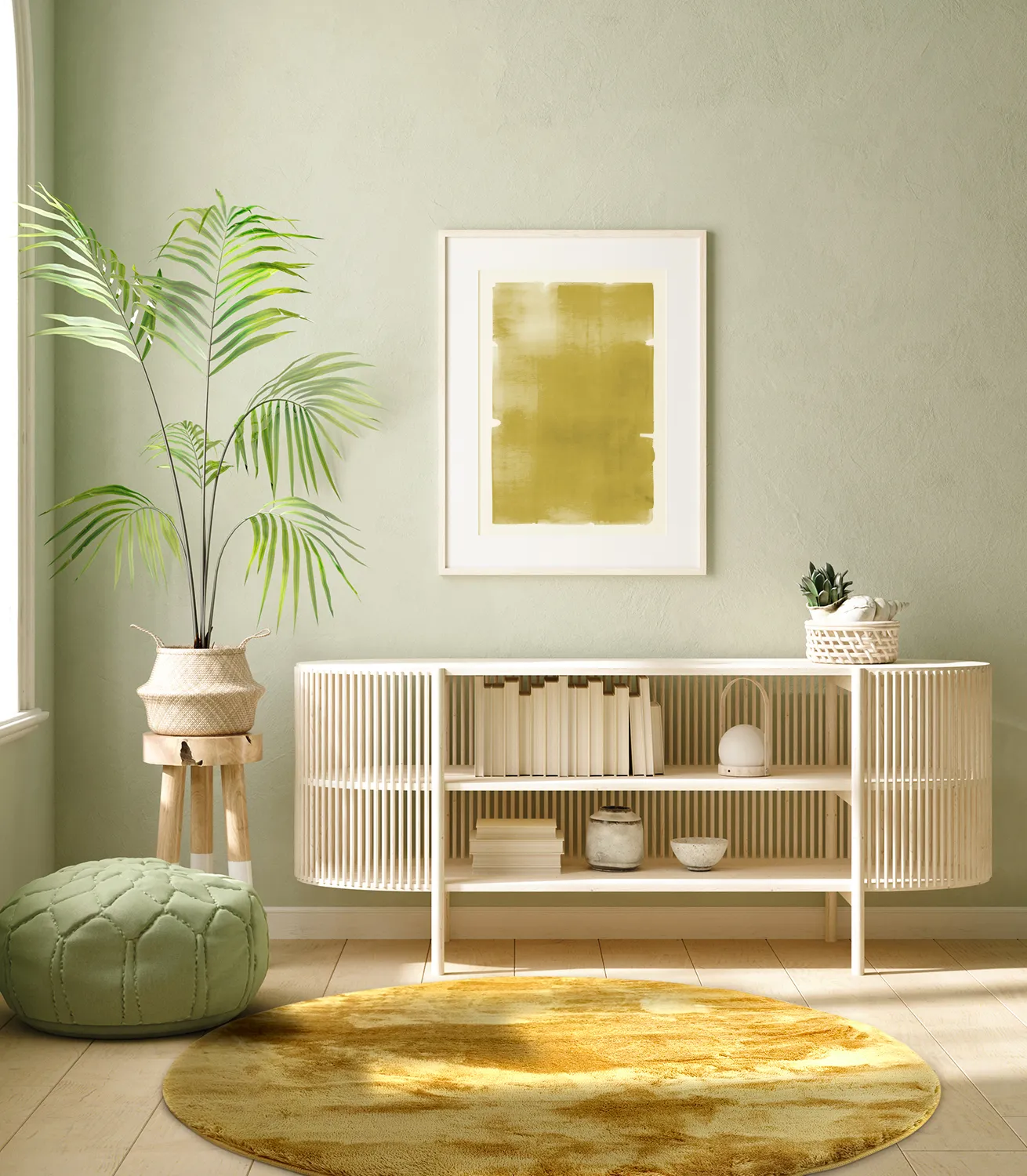 Runde Teppiche - Aranga Super Soft Fur (ochre)