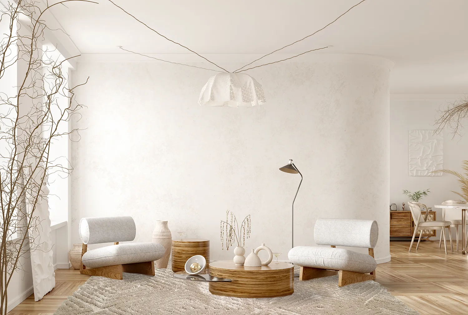 Hochflorteppiche - Monti (beige)