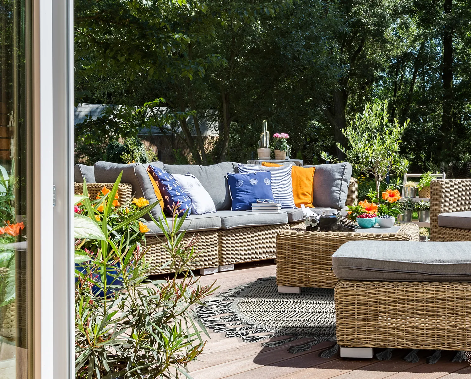 Runde Teppiche - Indoor/Outdoor Indiana (grau)
