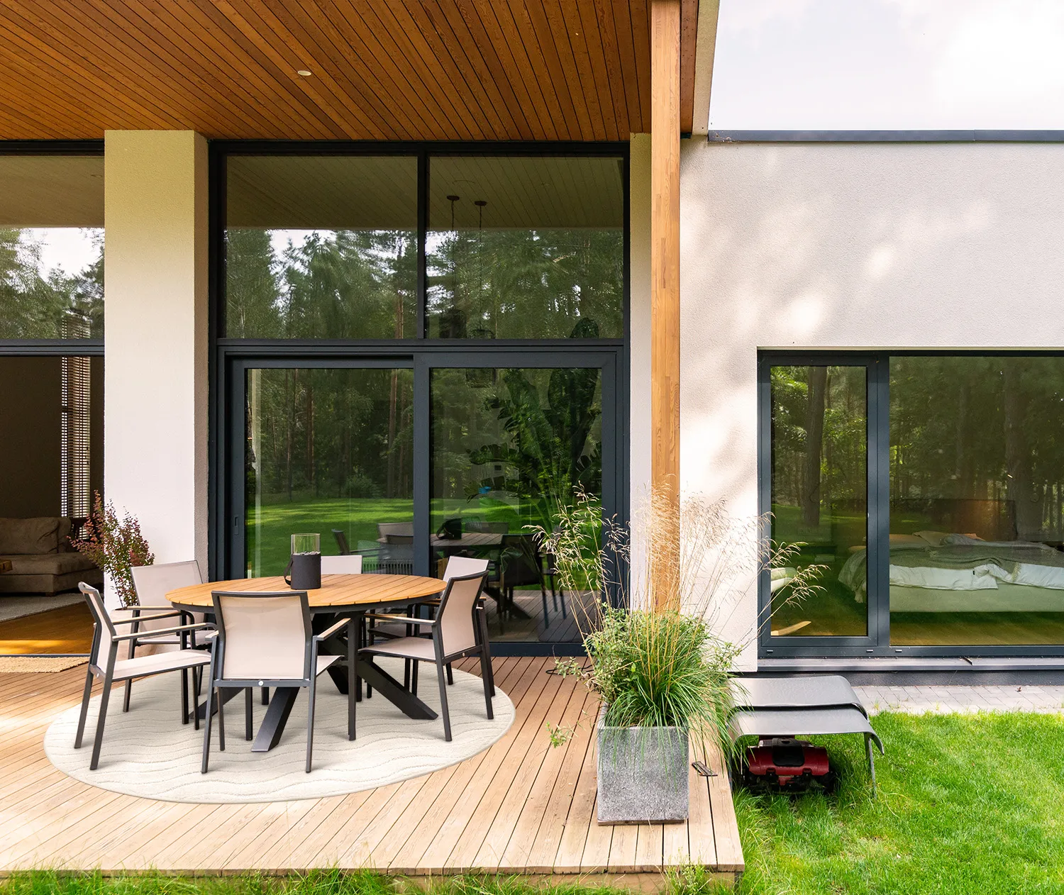 Runde Teppiche - Indoor/Outdoor Baltimore (cream)