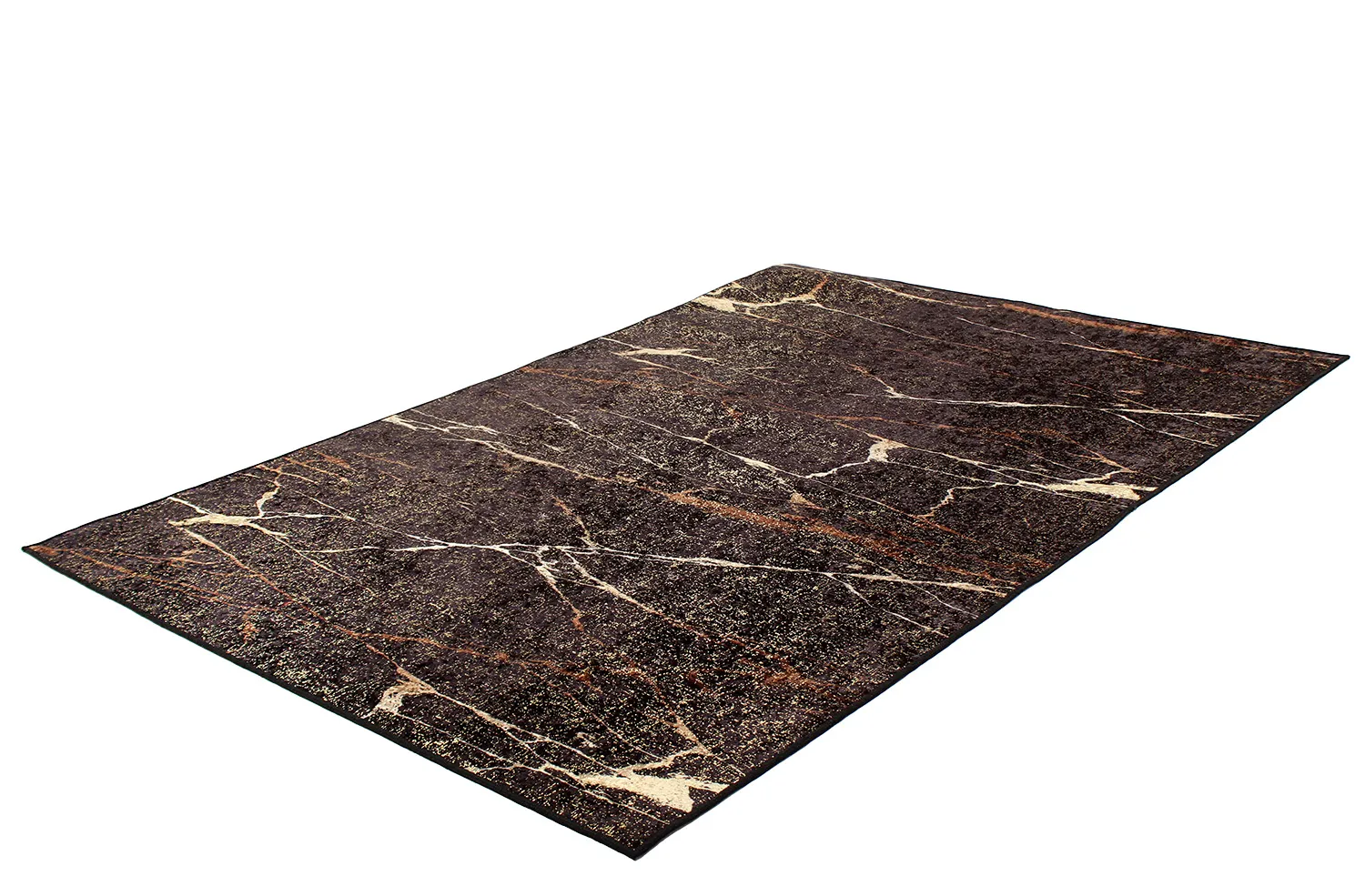 Wilton-Teppich - Nara (schwarz/gold)