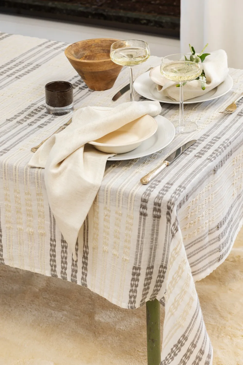 Tischdecke - Julie (weiß/beige)