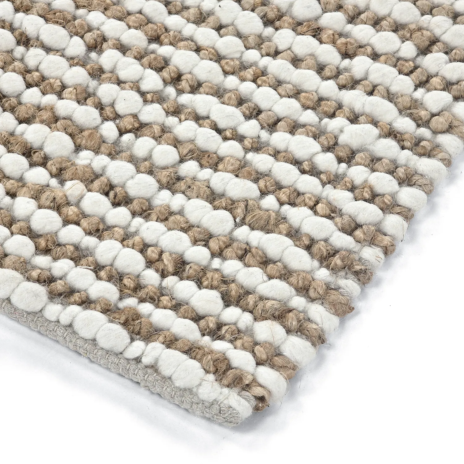 Juteteppich - Bally Jute/wool Bubble (natur/weiß)