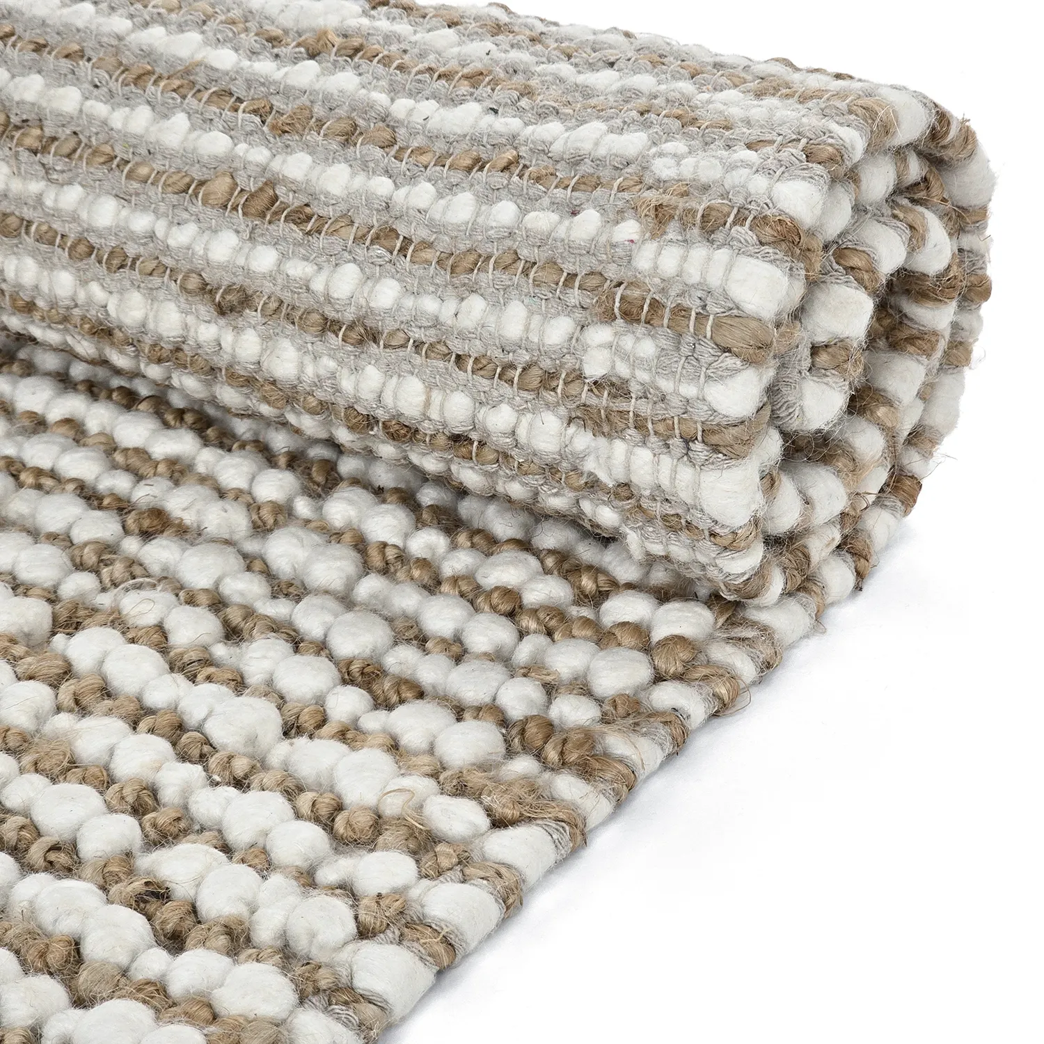 Juteteppich - Bally Jute/wool Bubble (natur/weiß)