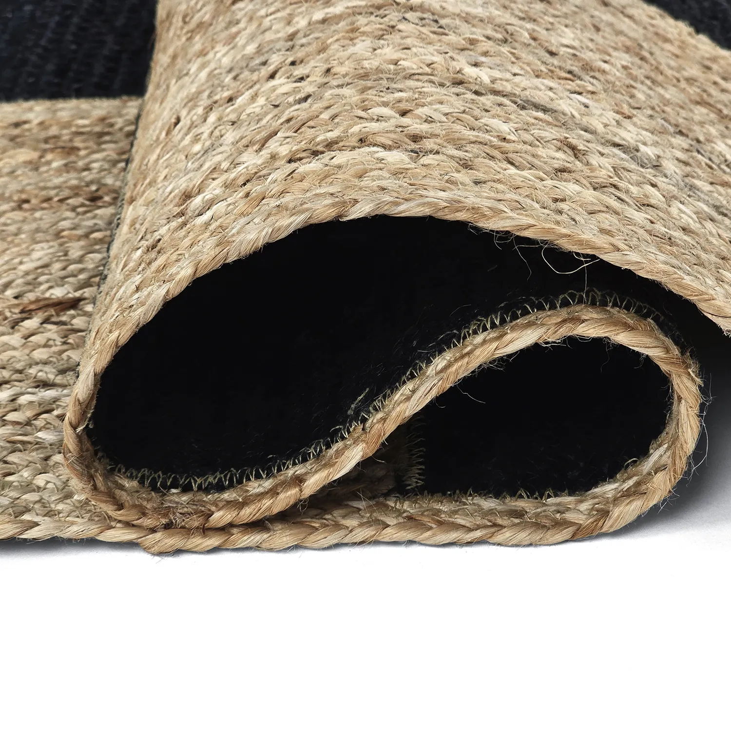 Juteteppich - Khulna (natur/schwarz)